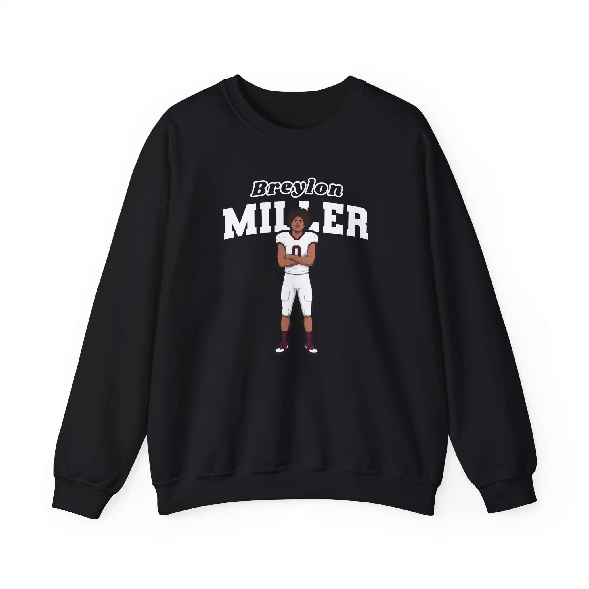 Crewneck Sweatshirt — character_name_arch in Black