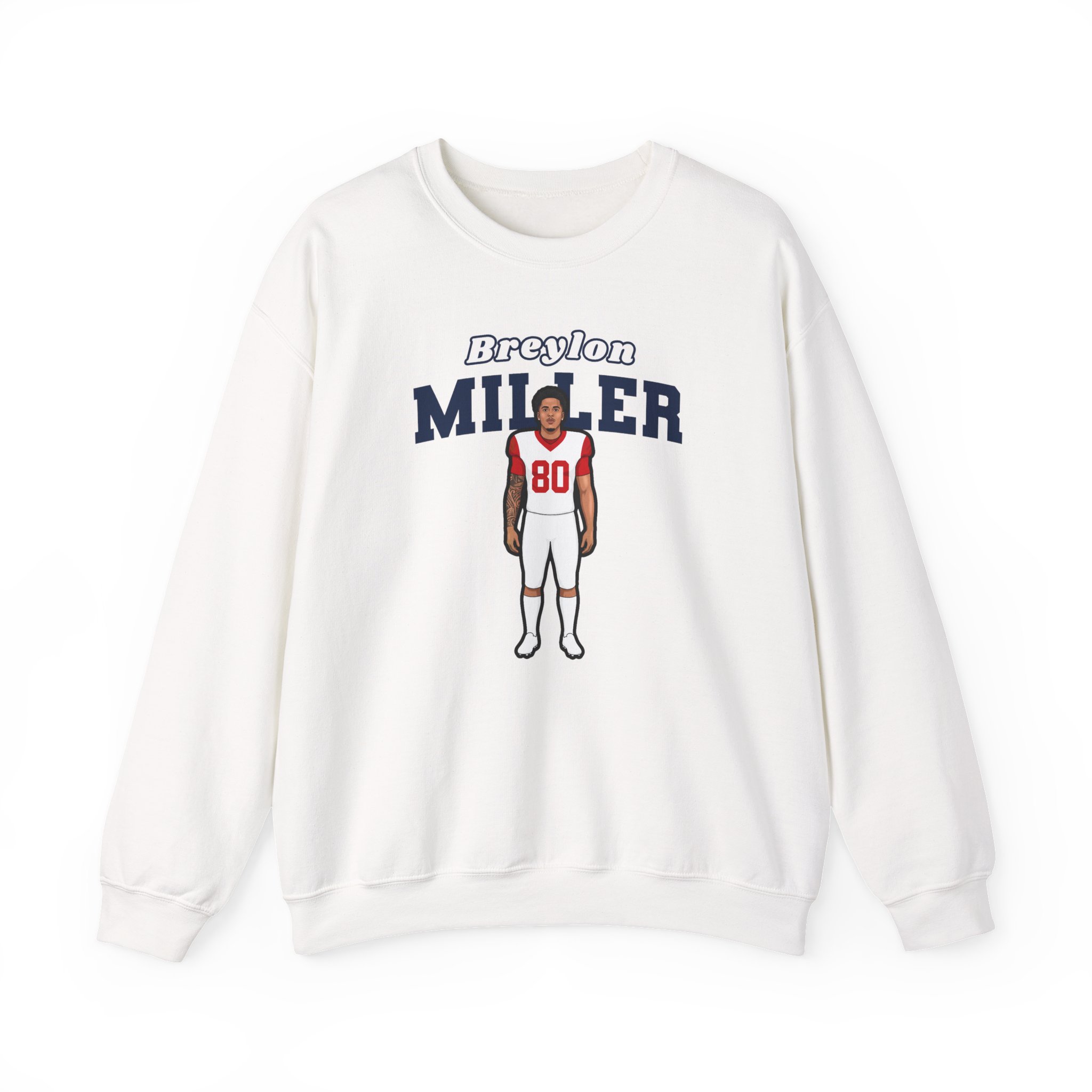 Crewneck Sweatshirt — character_name_arch in White