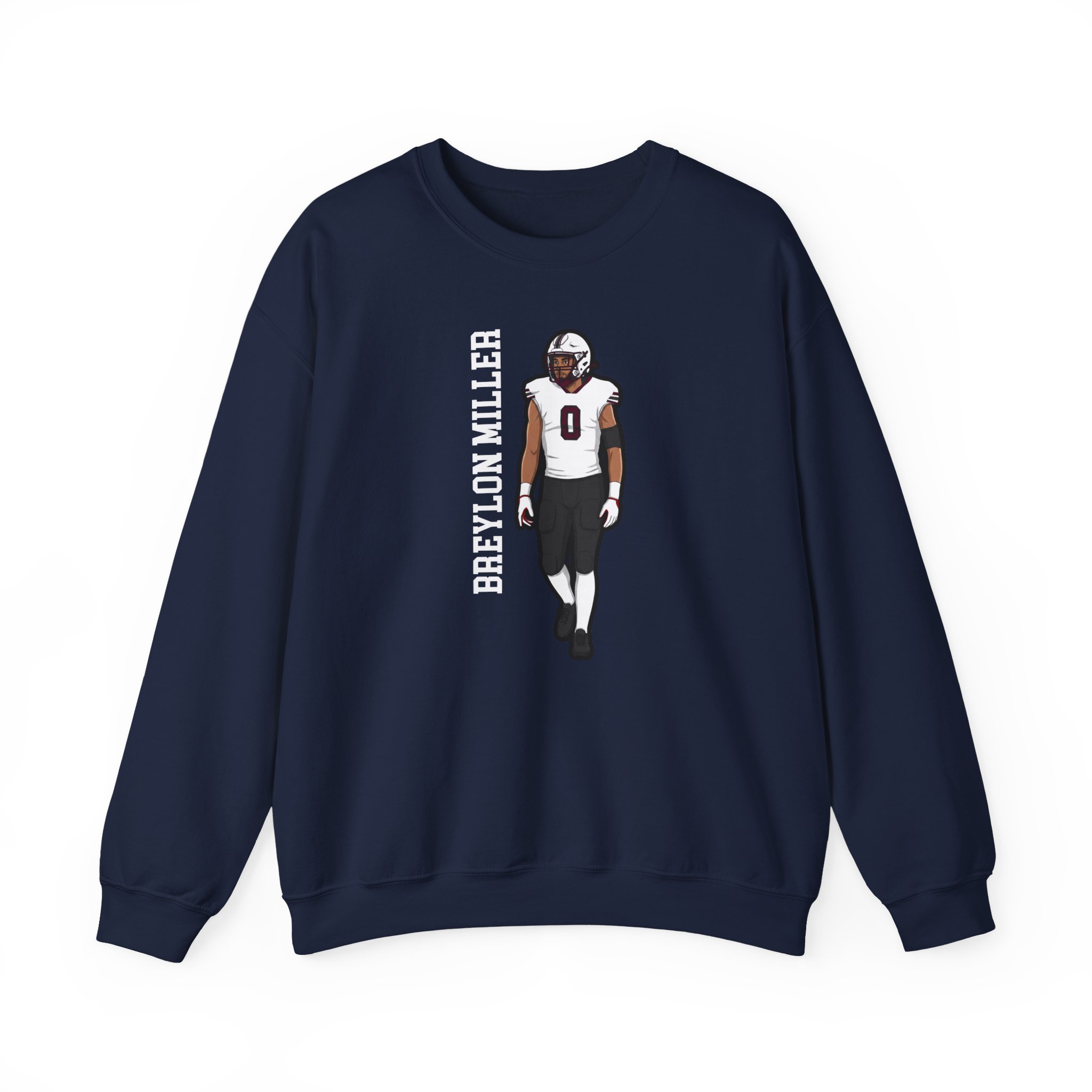 Crewneck Sweatshirt — character_name_vertical in Navy