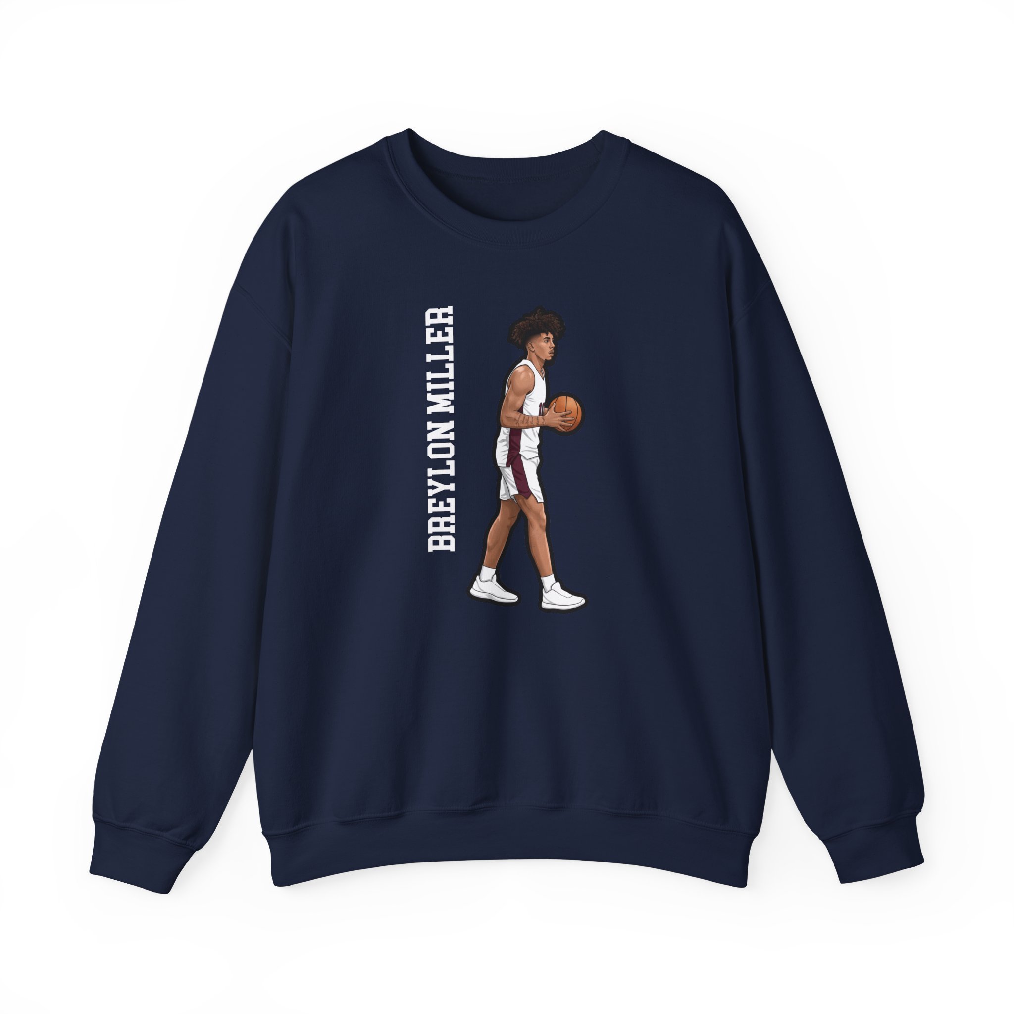 Crewneck Sweatshirt — character_name_vertical in Navy