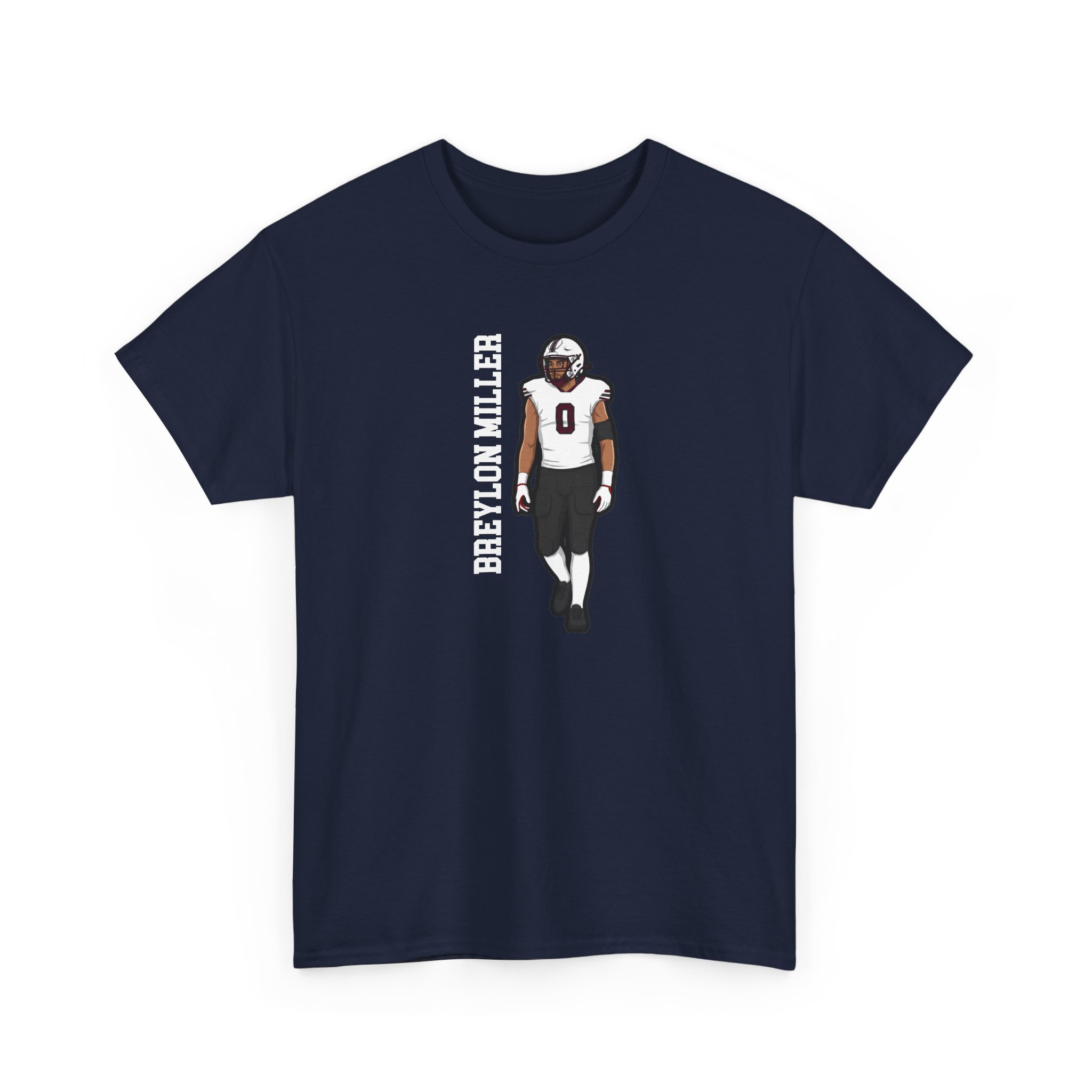 Tee — character_name_vertical in Navy