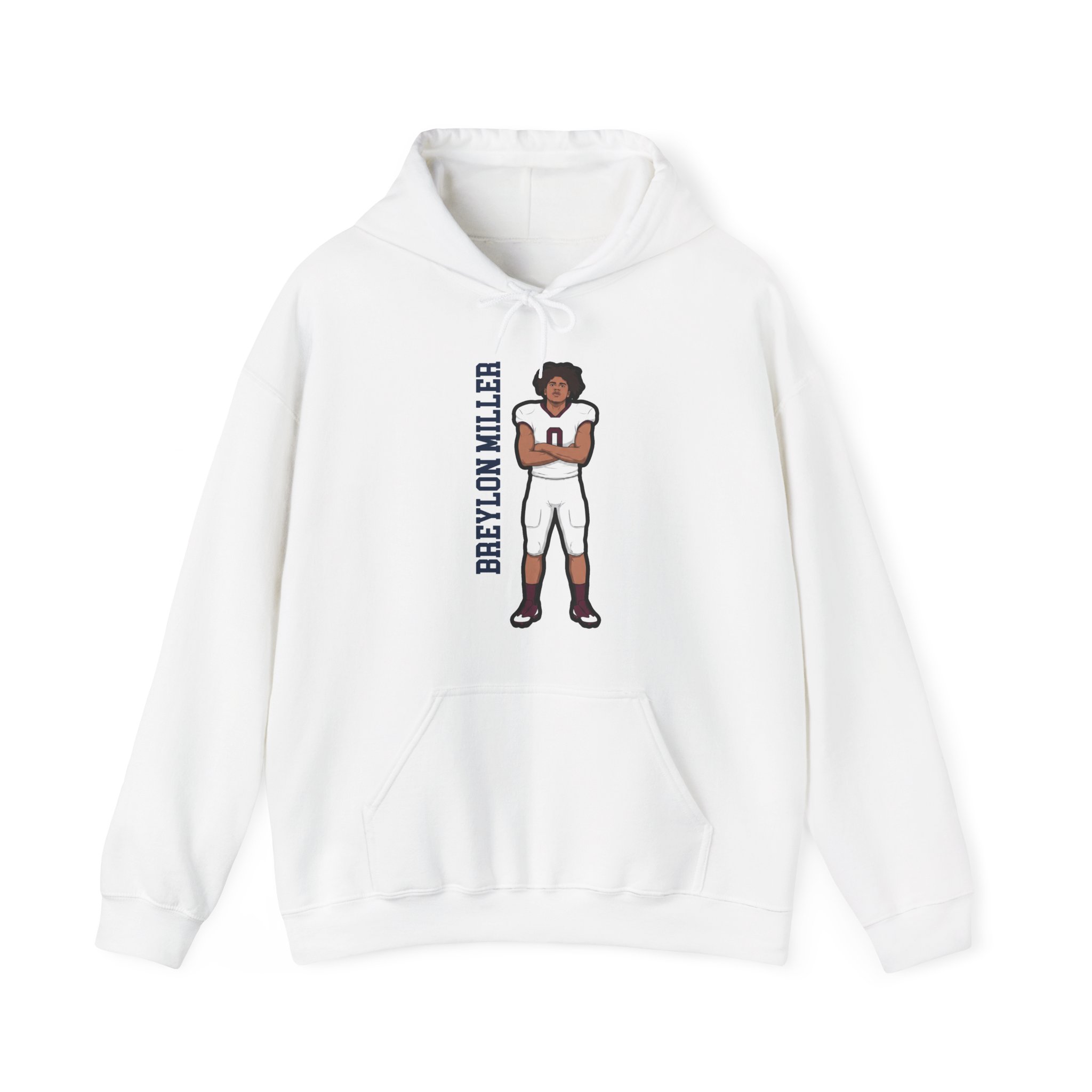 Hoodie — character_name_vertical in White