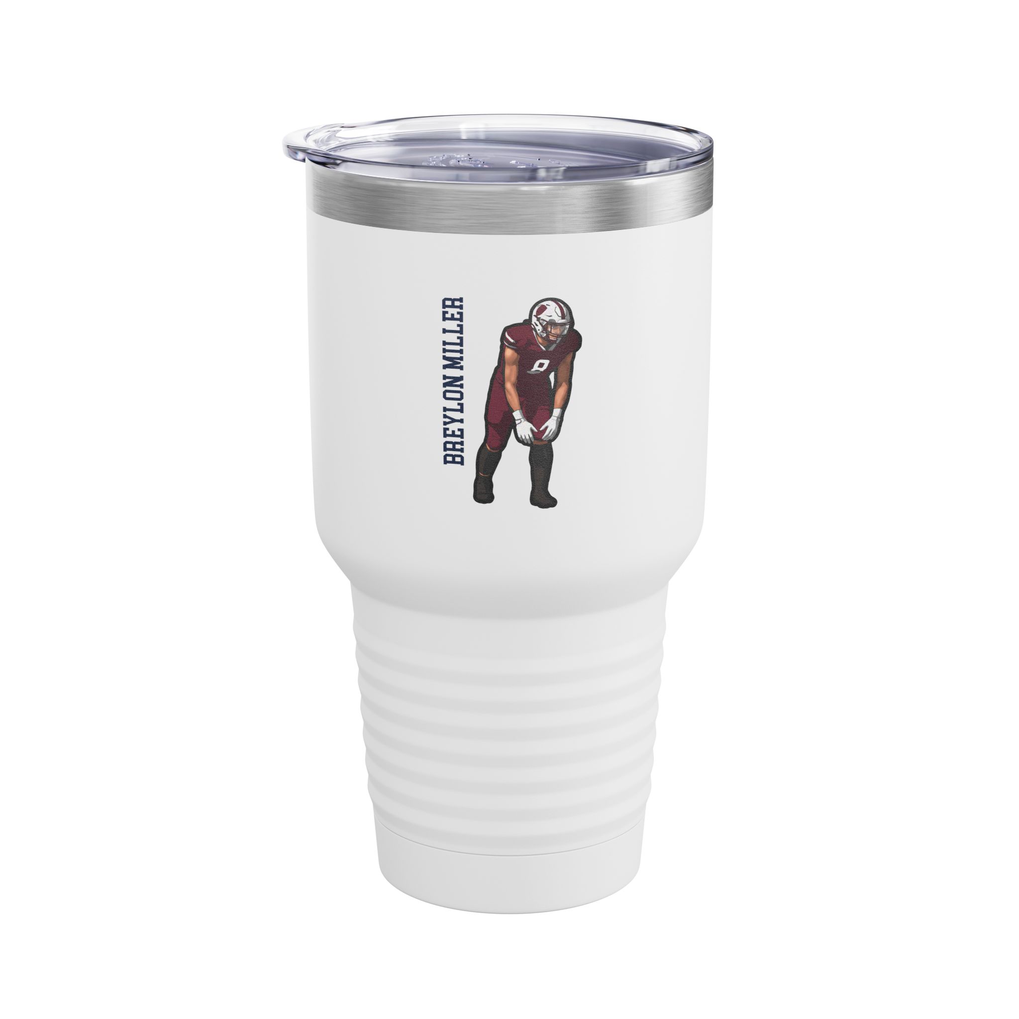30oz Tumbler — character_name_vertical in White