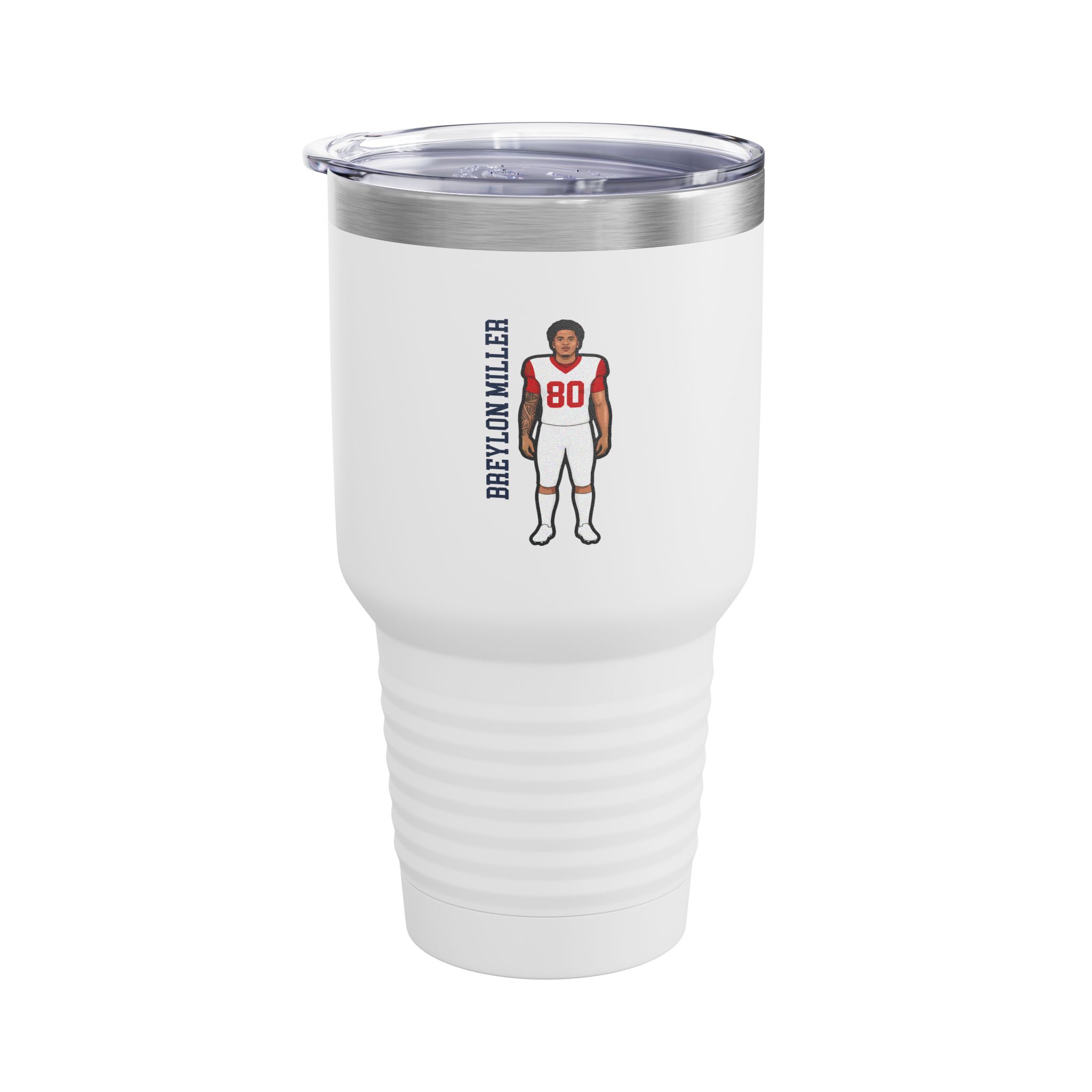 30oz Tumbler — character_name_vertical in White