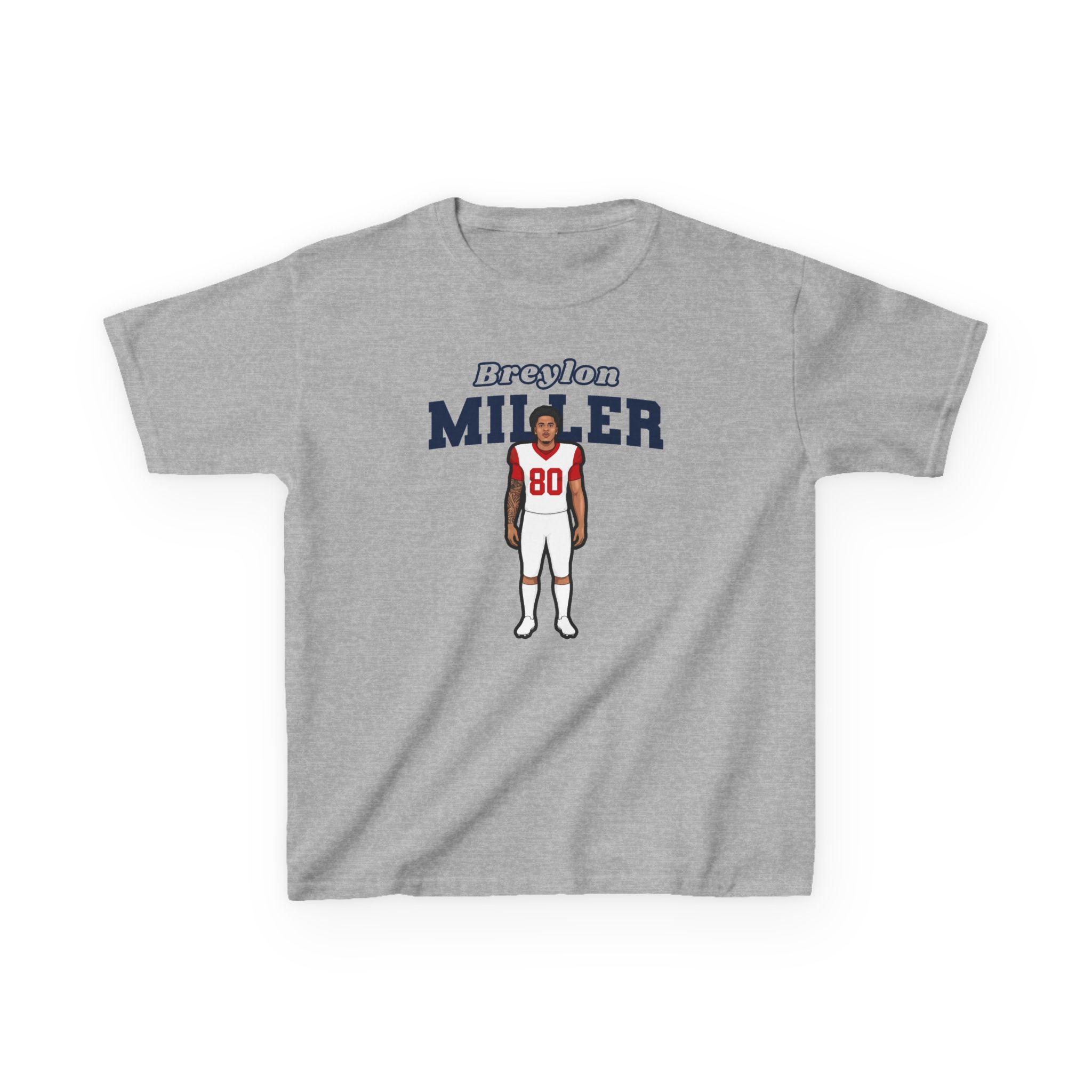 Youth Tee — character_name_arch in Grey