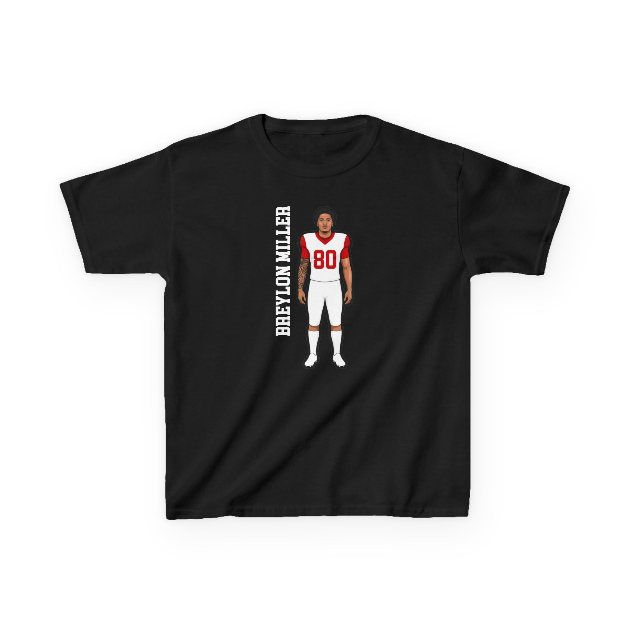 Youth Tee — character_name_vertical in Black