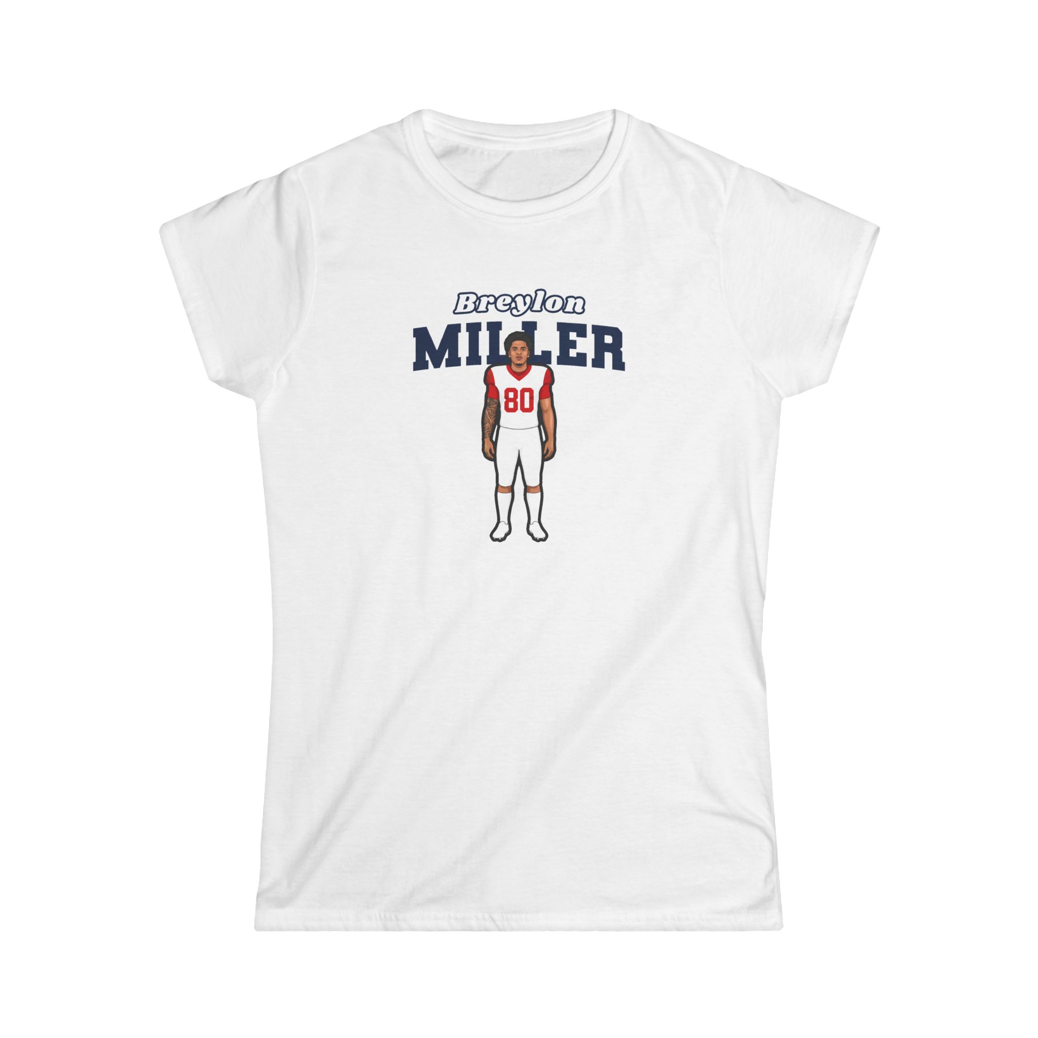 Women's Softstyle Tee — character_name_arch in White