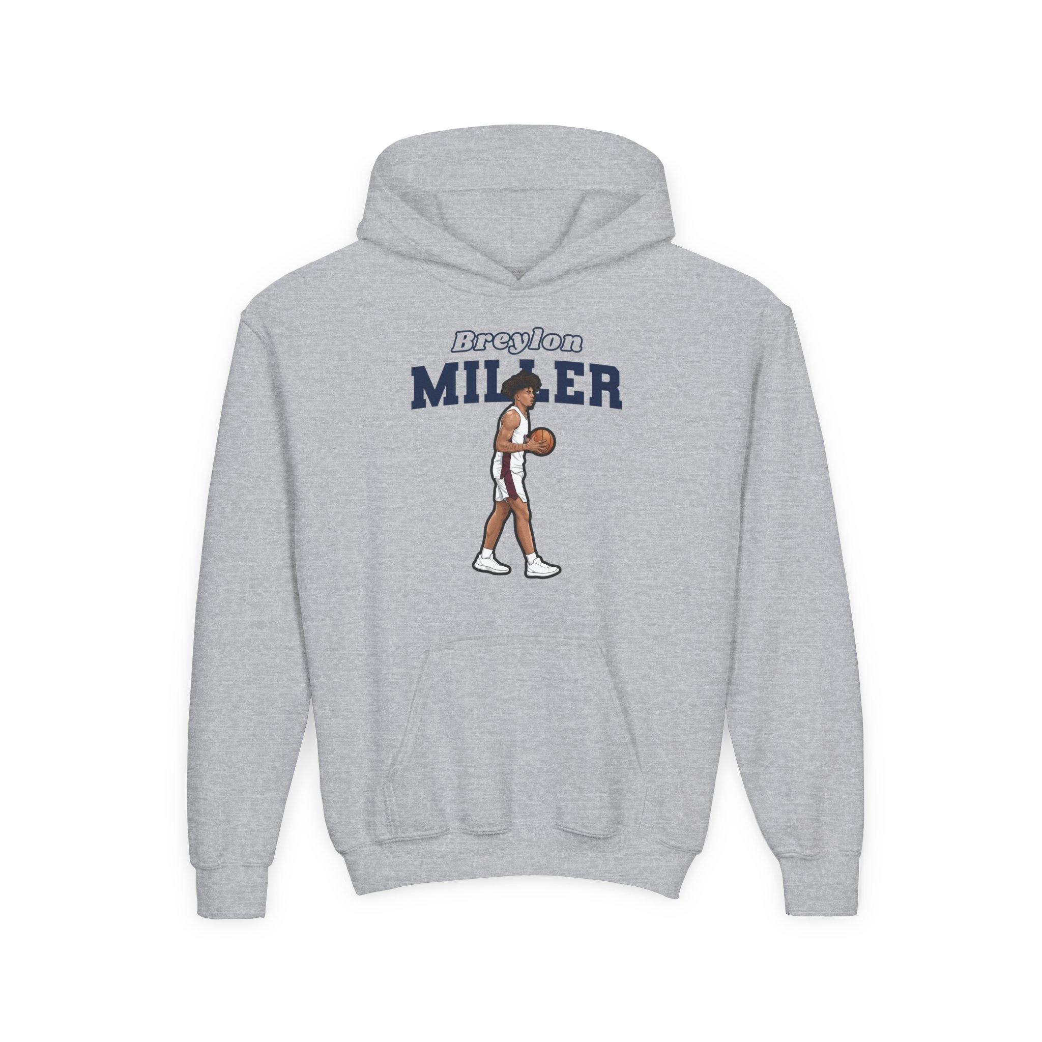 Youth Hoodie — character_name_arch in Grey