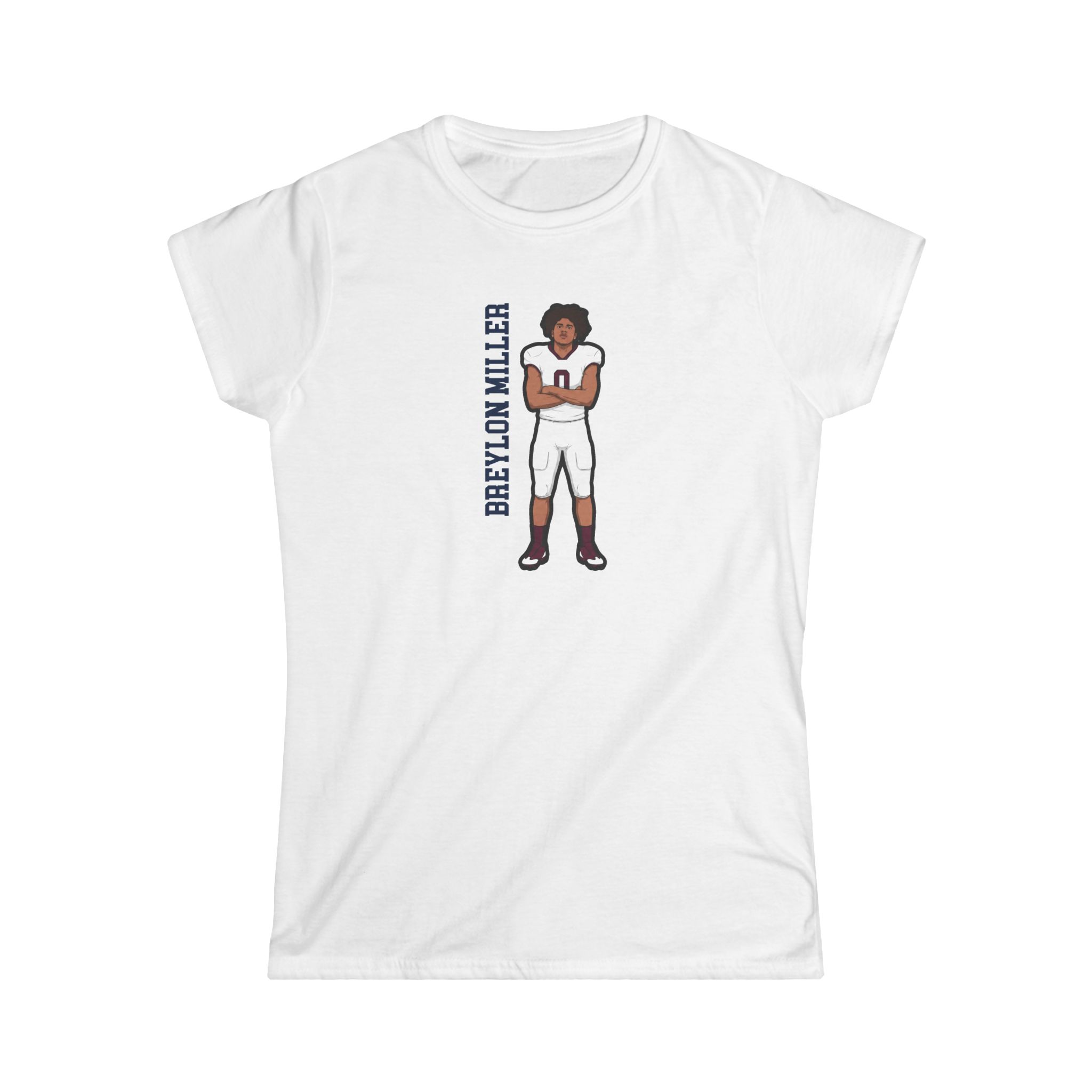 Women's Softstyle Tee — character_name_vertical in White