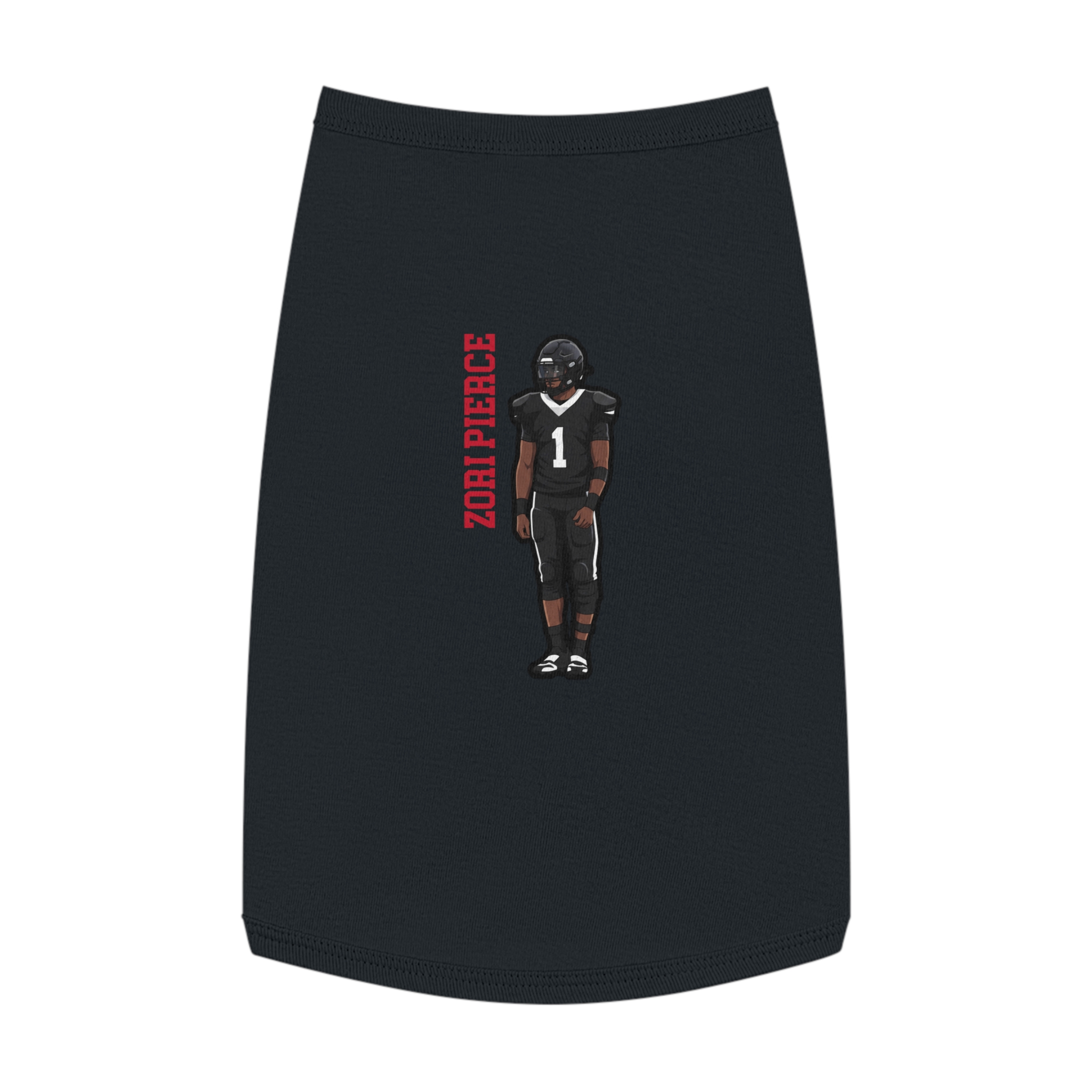 Pet Tank Top — character_name_vertical in Black