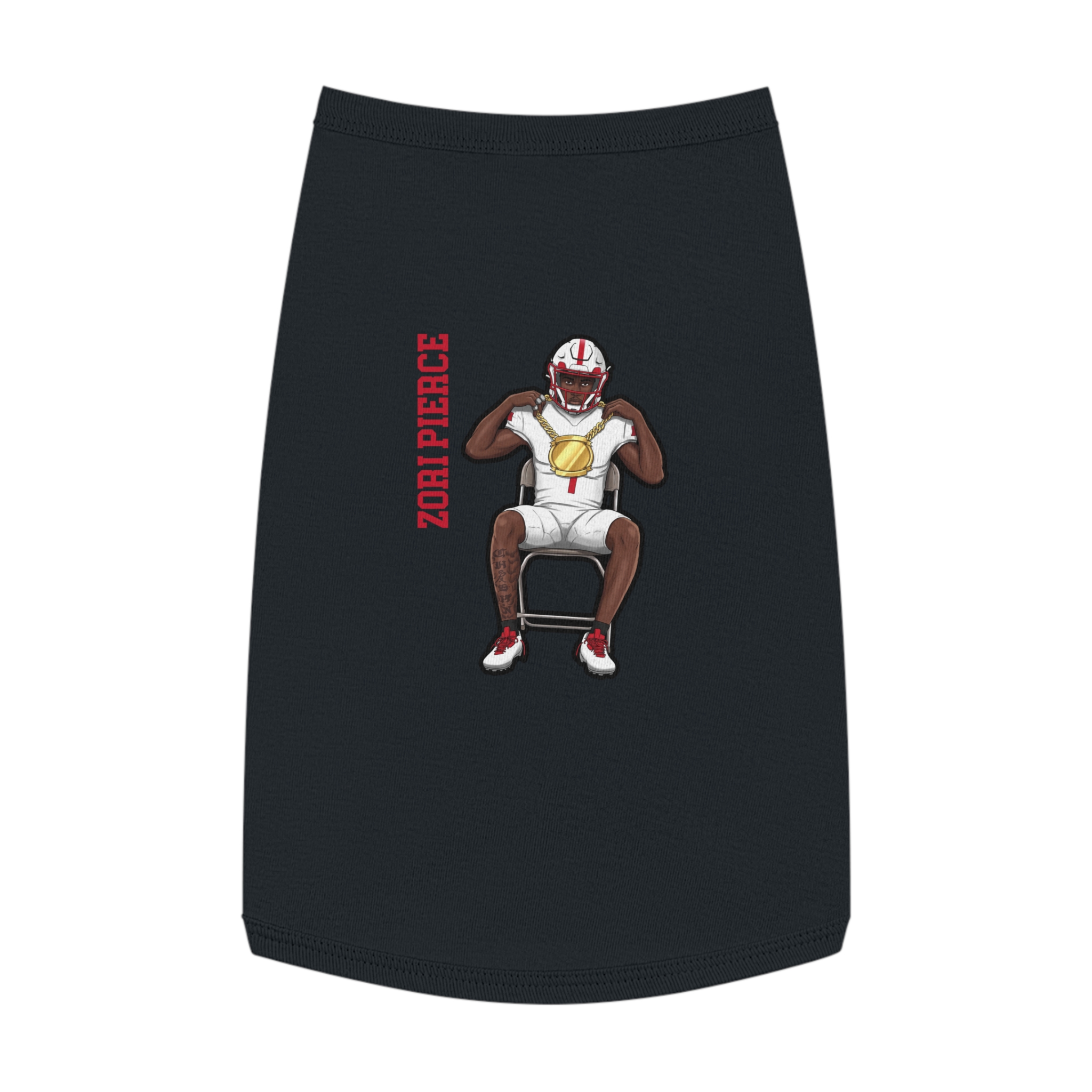 Pet Tank Top — character_name_vertical in White