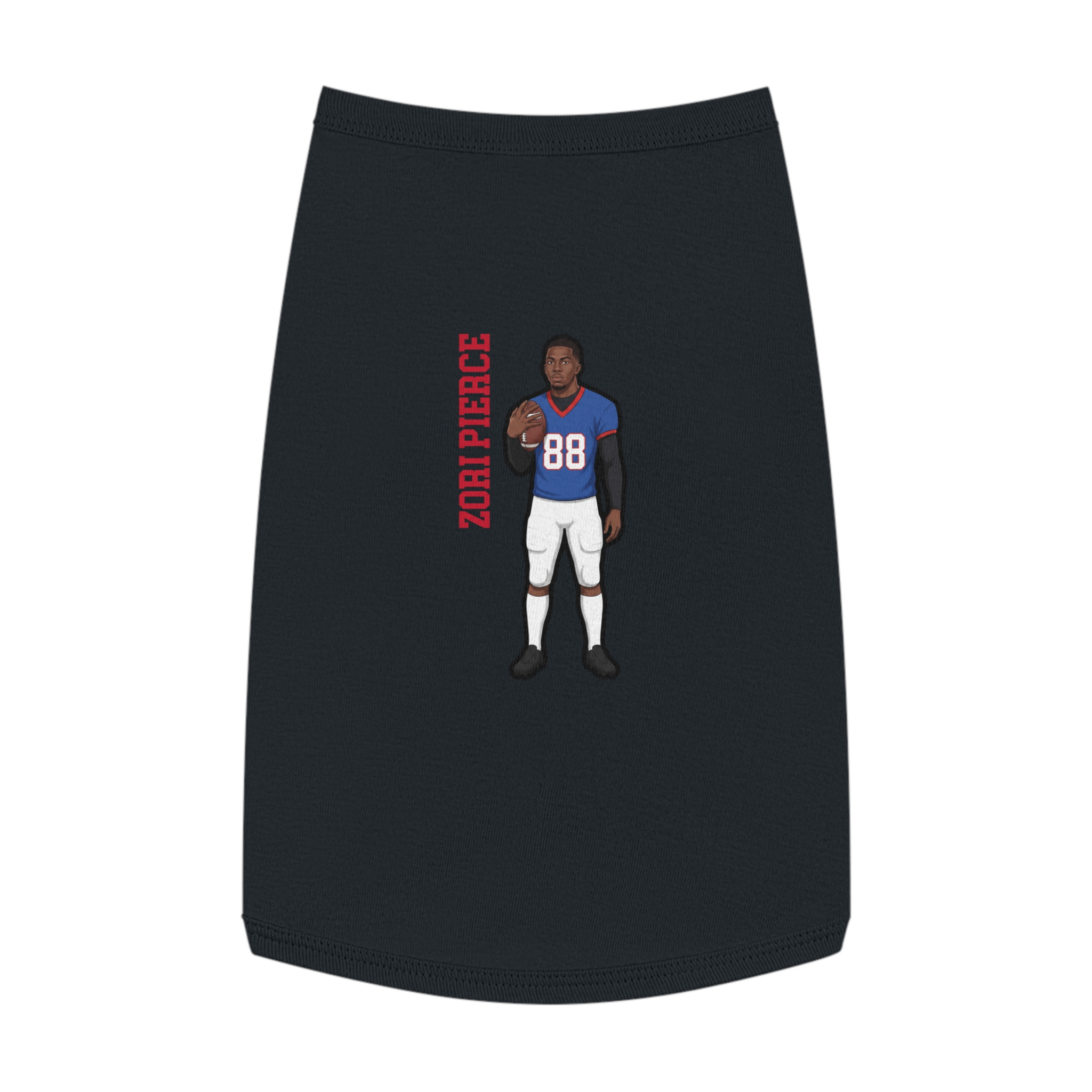 Pet Tank Top — character_name_vertical in Black