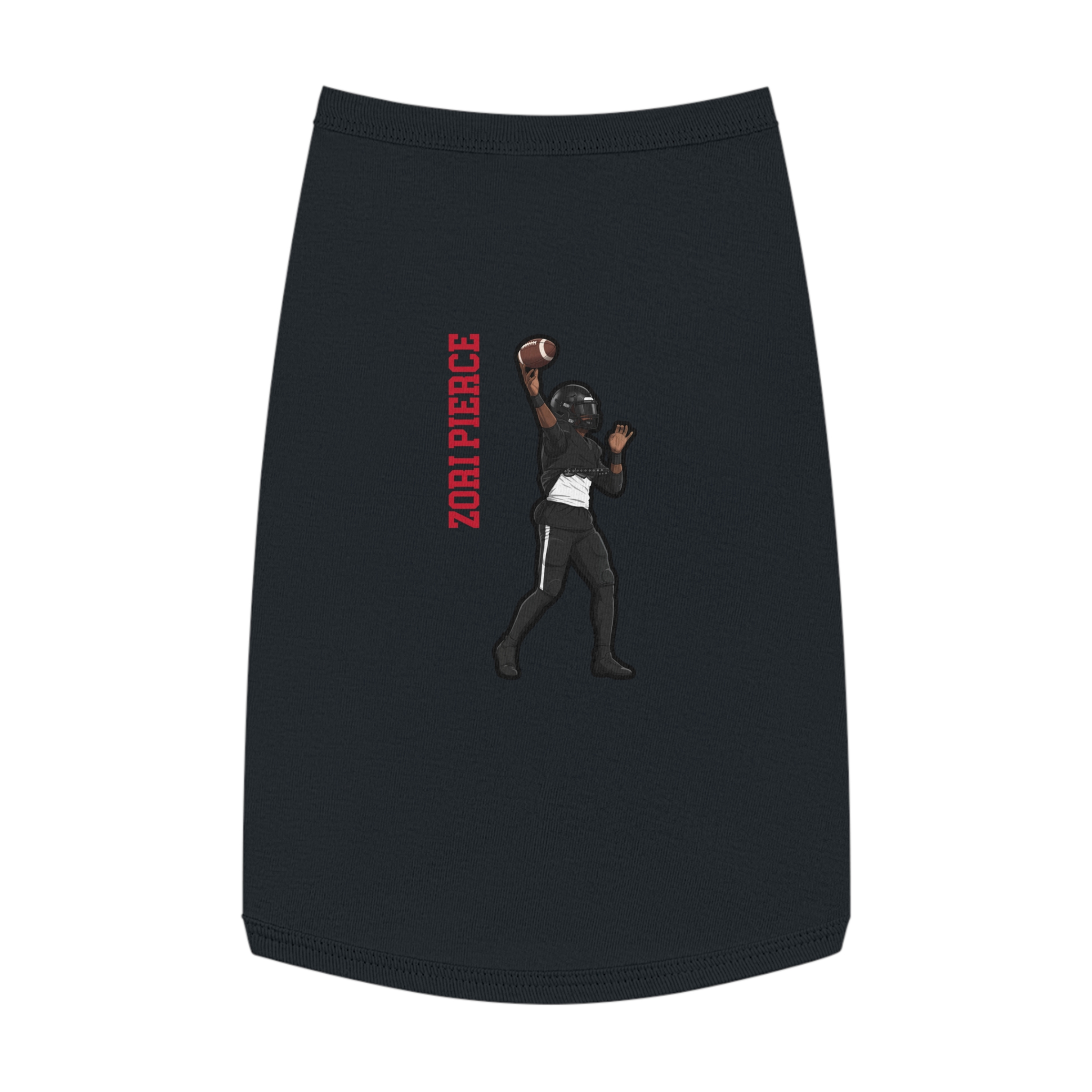 Pet Tank Top — character_name_vertical in Black