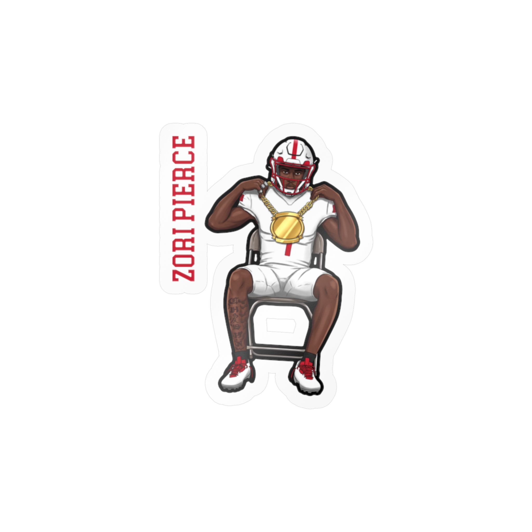 Vinyl Sticker — character_name_vertical in Classic