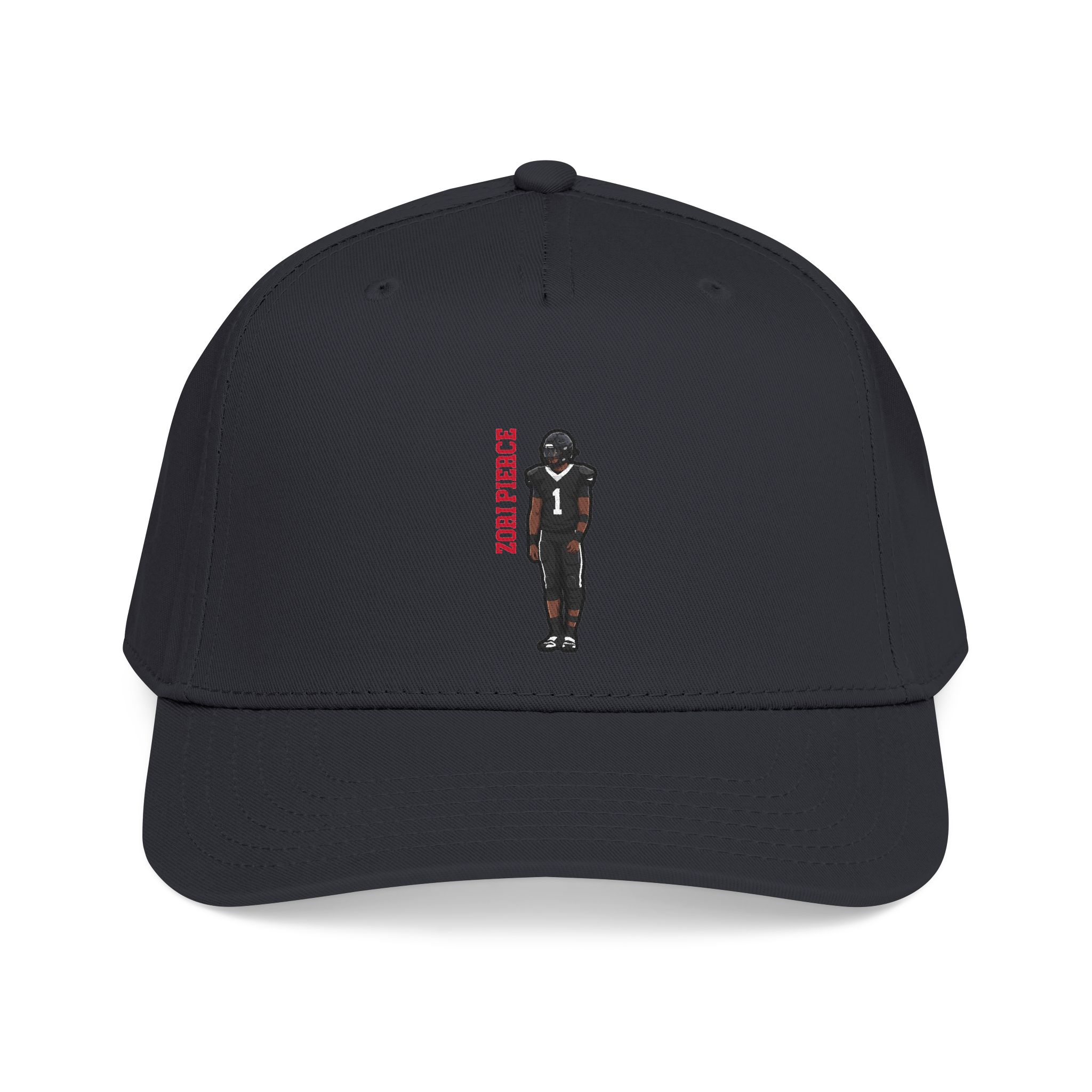 Baseball Cap — character_name_vertical in Black