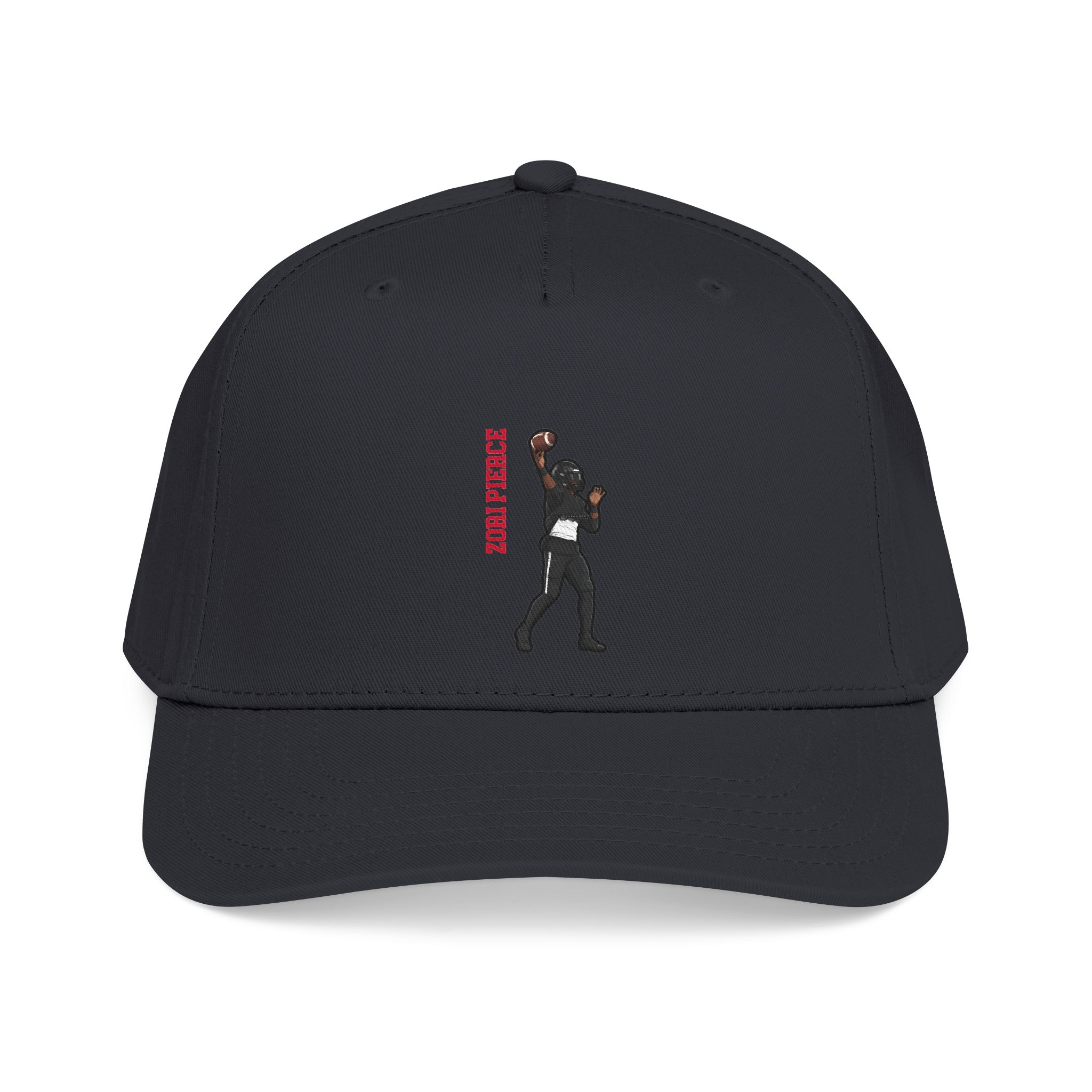 Baseball Cap — character_name_vertical in Black