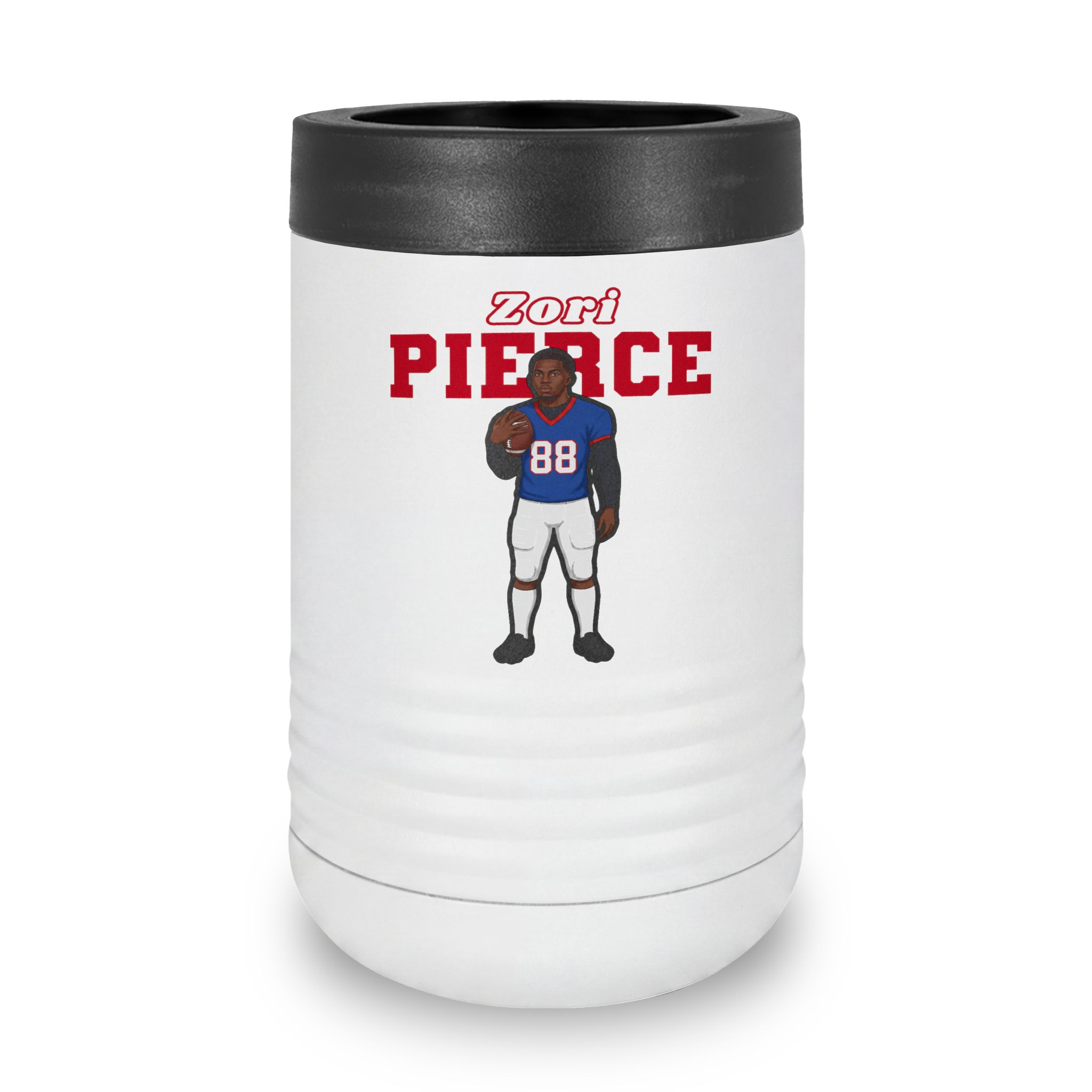 Stainless Can Cooler — character_name_arch in White