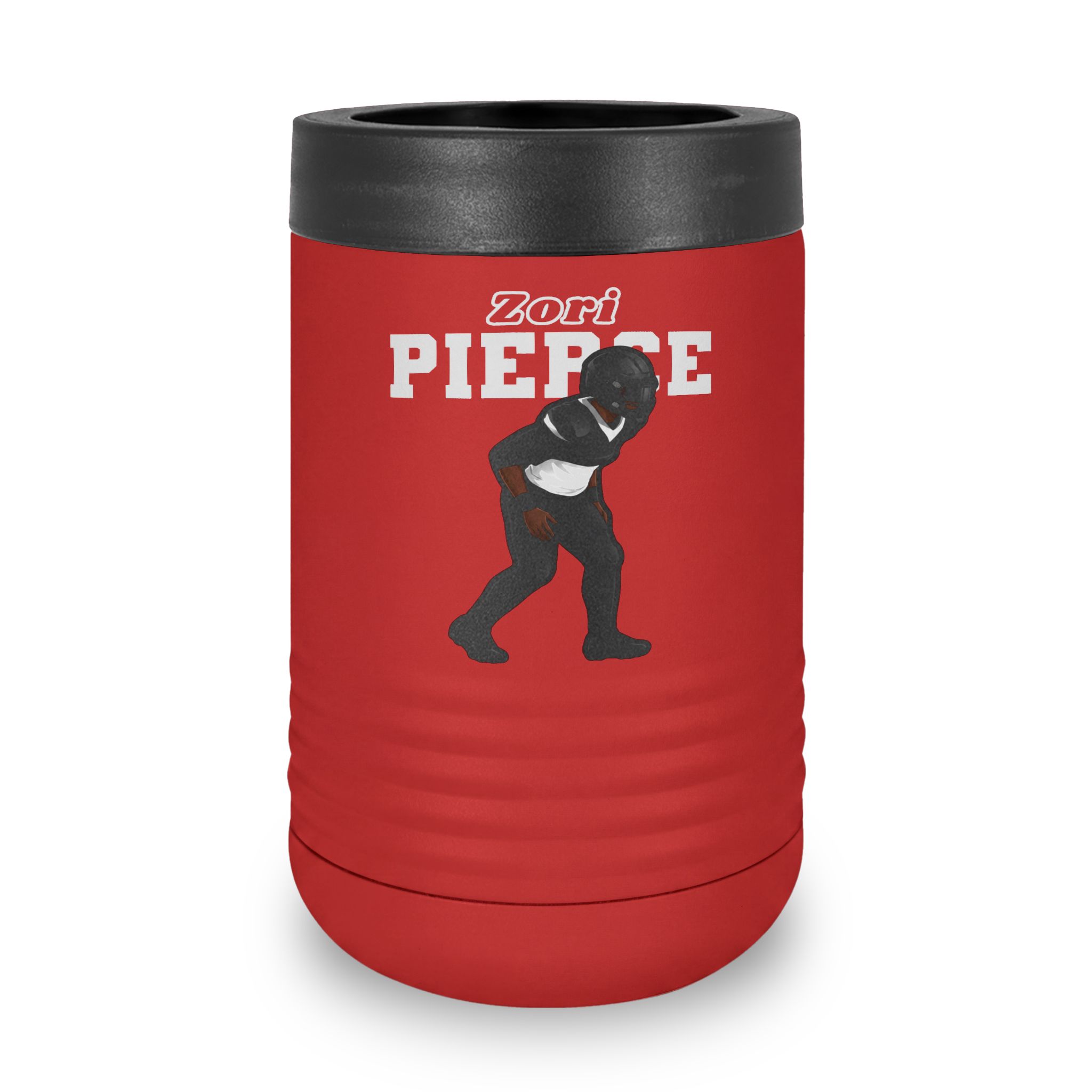 Stainless Can Cooler — character_name_arch in Red