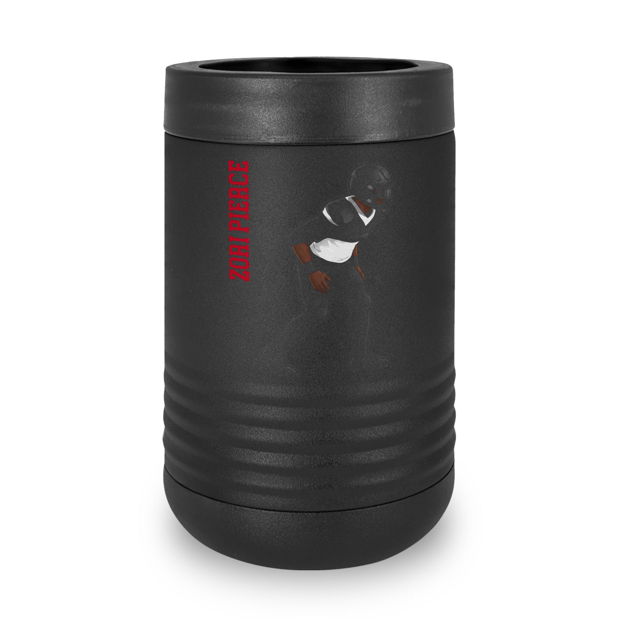 Stainless Can Cooler — character_name_vertical in Black