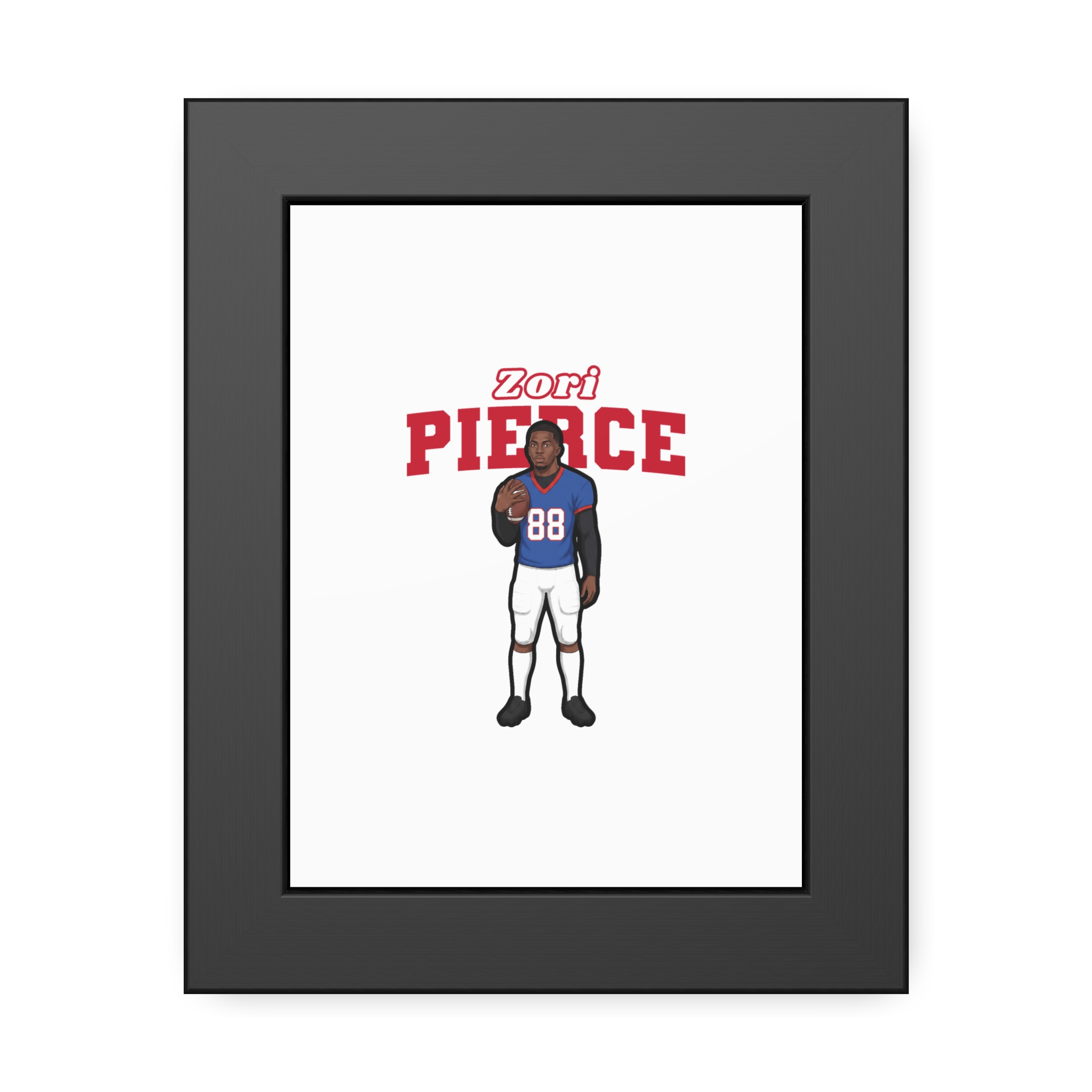 Framed Poster — character_name_arch in Black