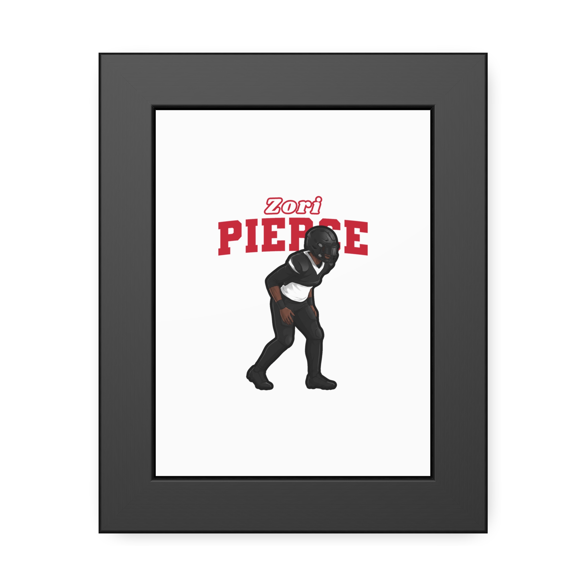 Framed Poster — character_name_arch in Black