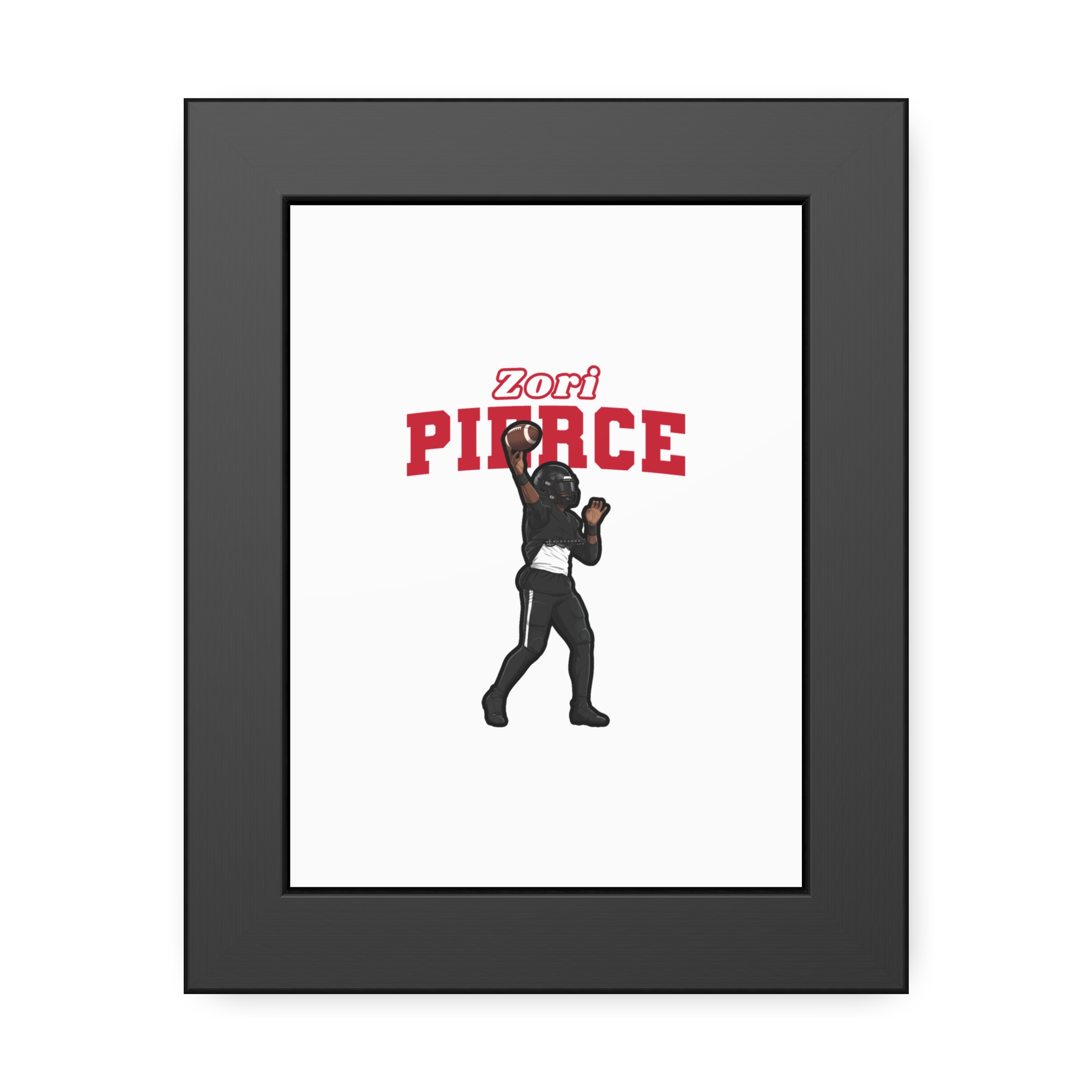 Framed Poster — character_name_arch in Black