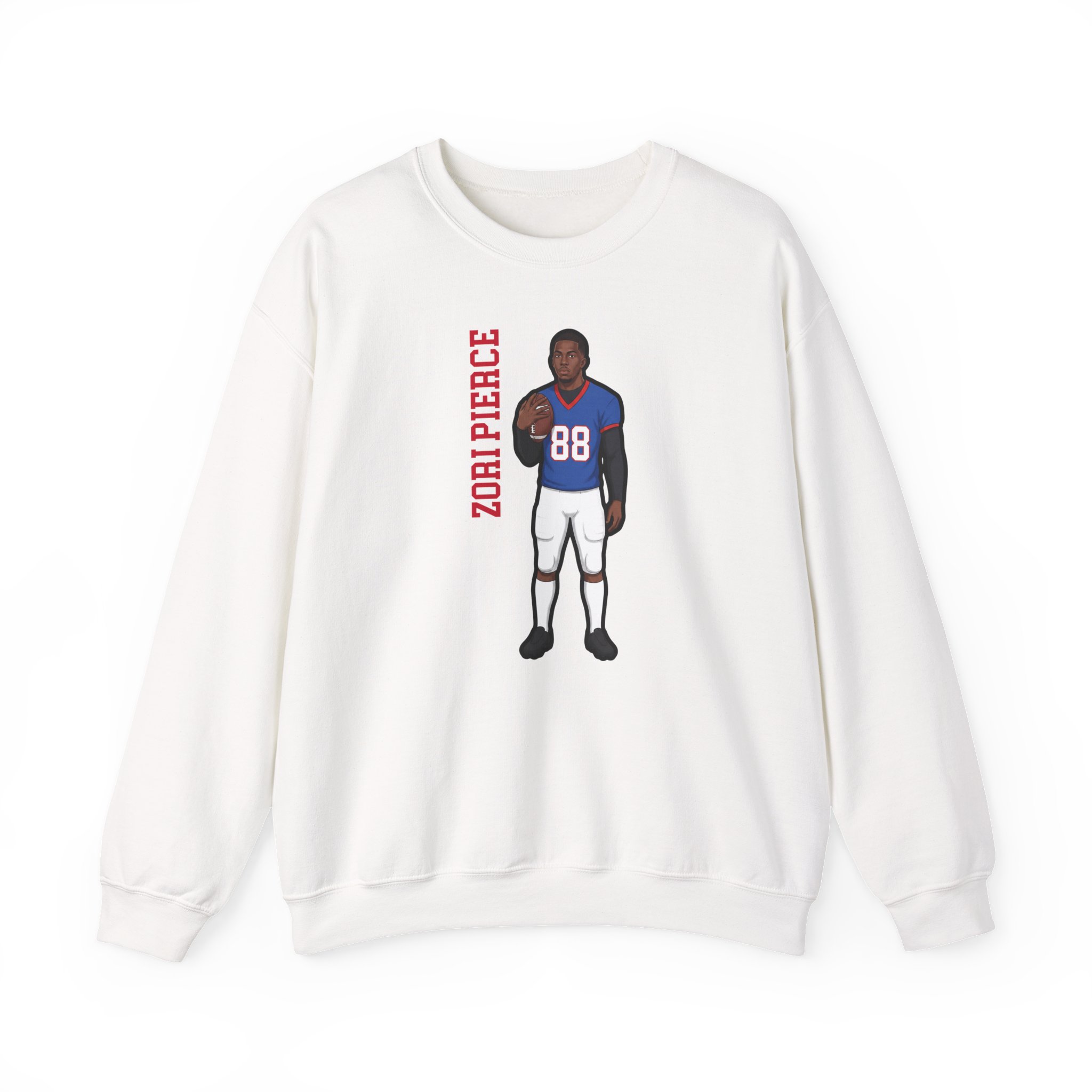 Crewneck Sweatshirt — character_name_vertical in White