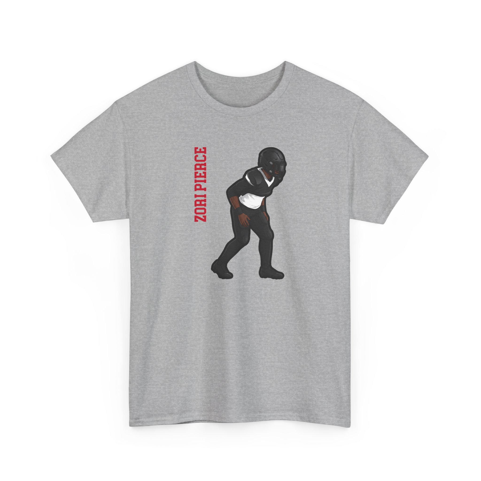Tee — character_name_vertical in Grey