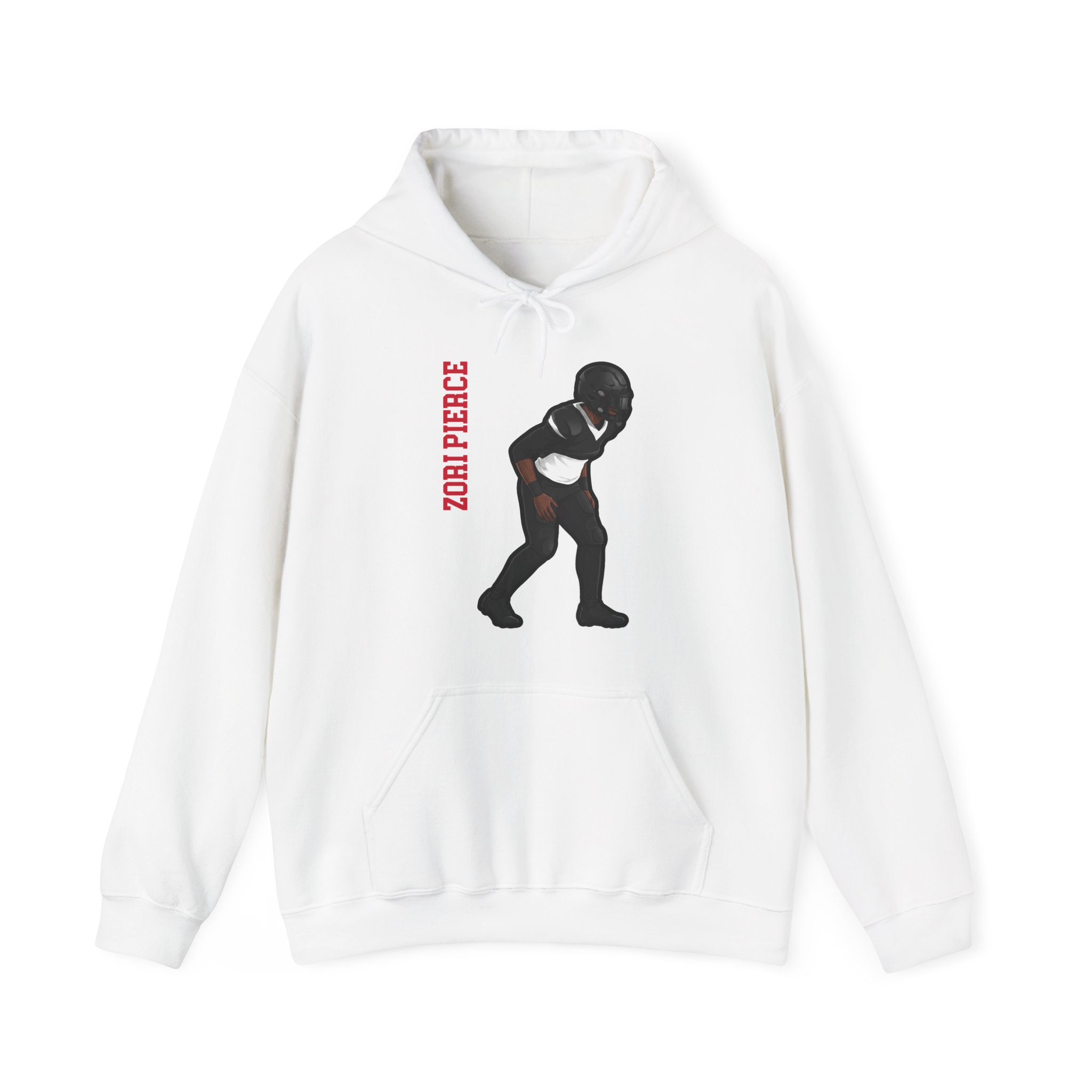 Hoodie — character_name_vertical in White