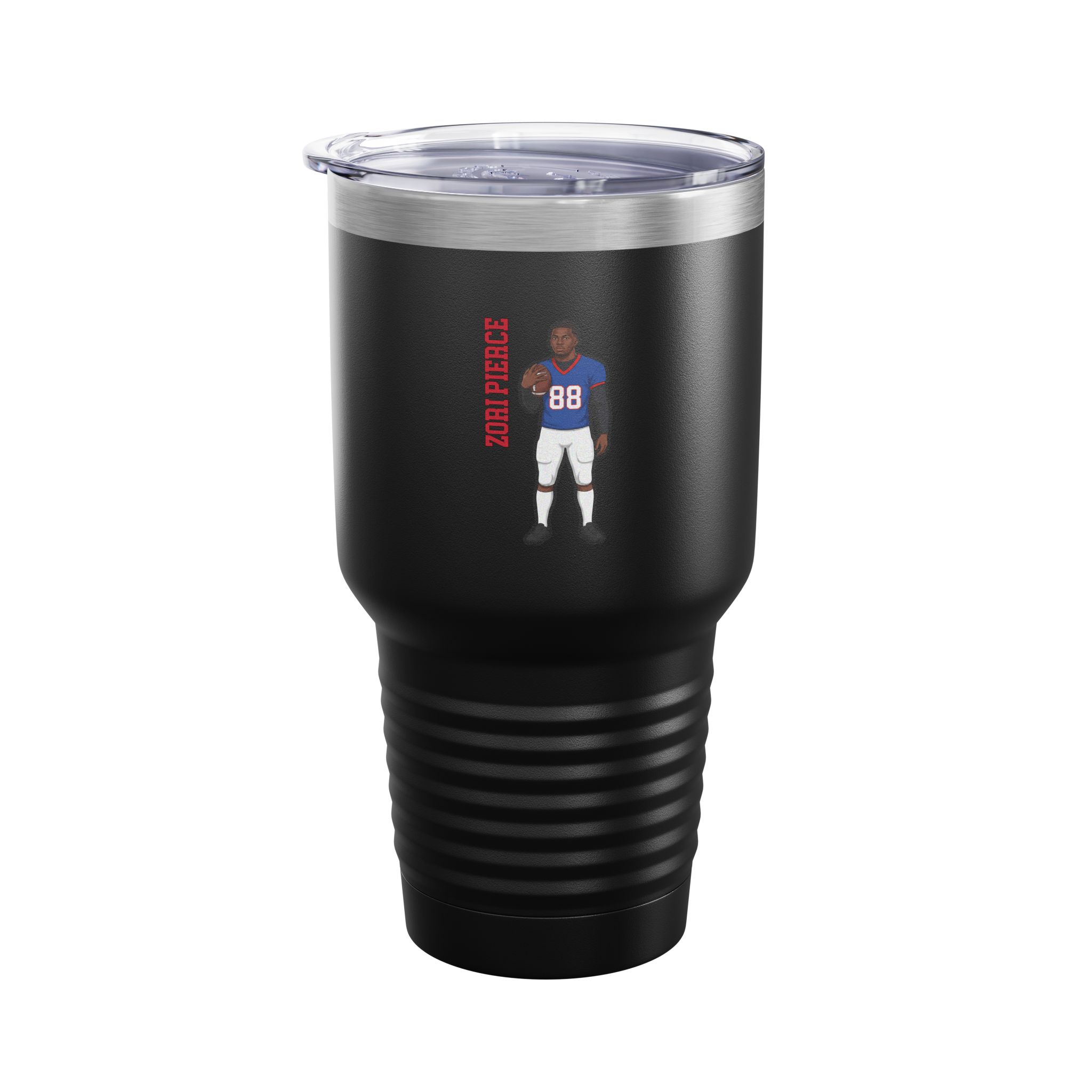 30oz Tumbler — character_name_vertical in Black