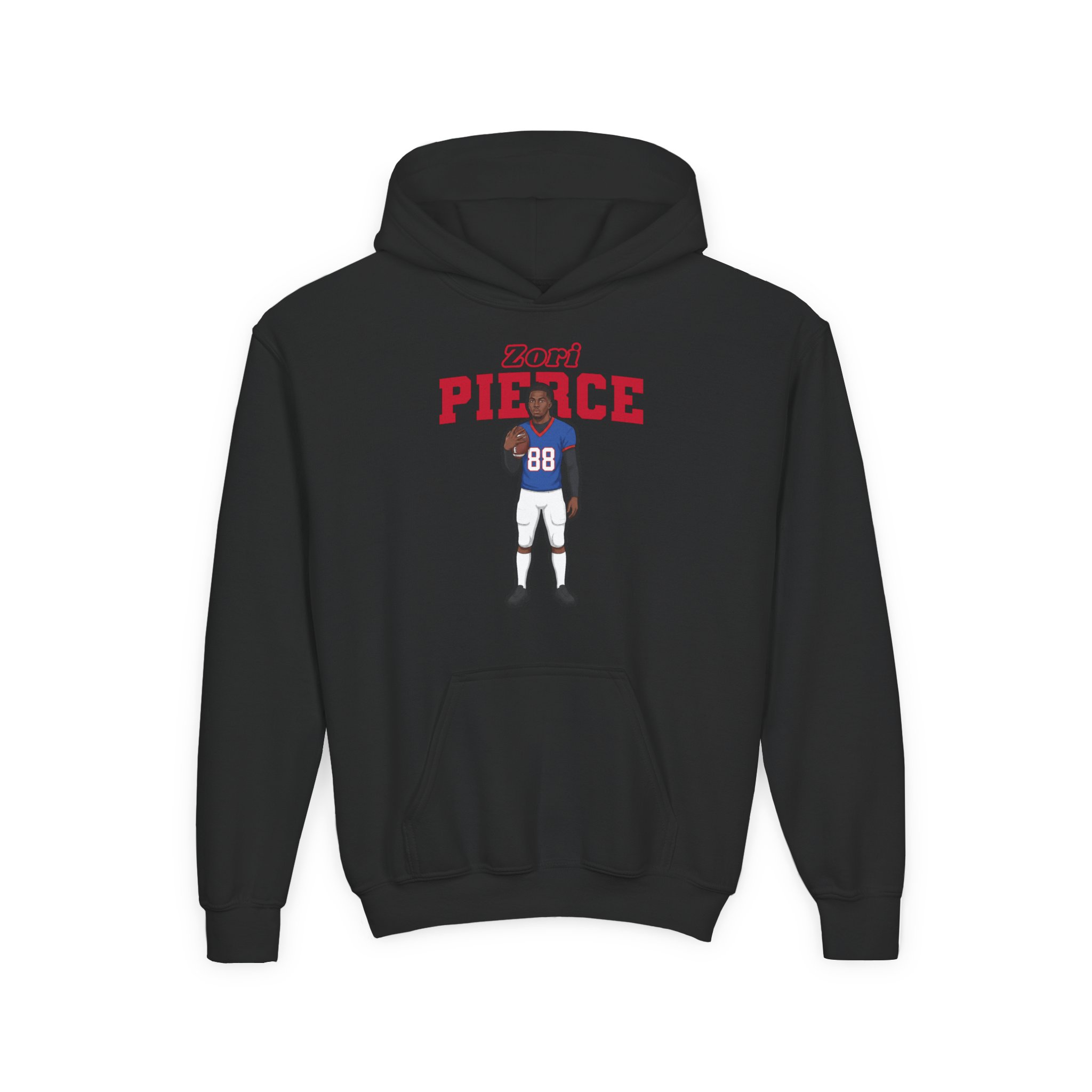 Youth Hoodie — character_name_arch in Black