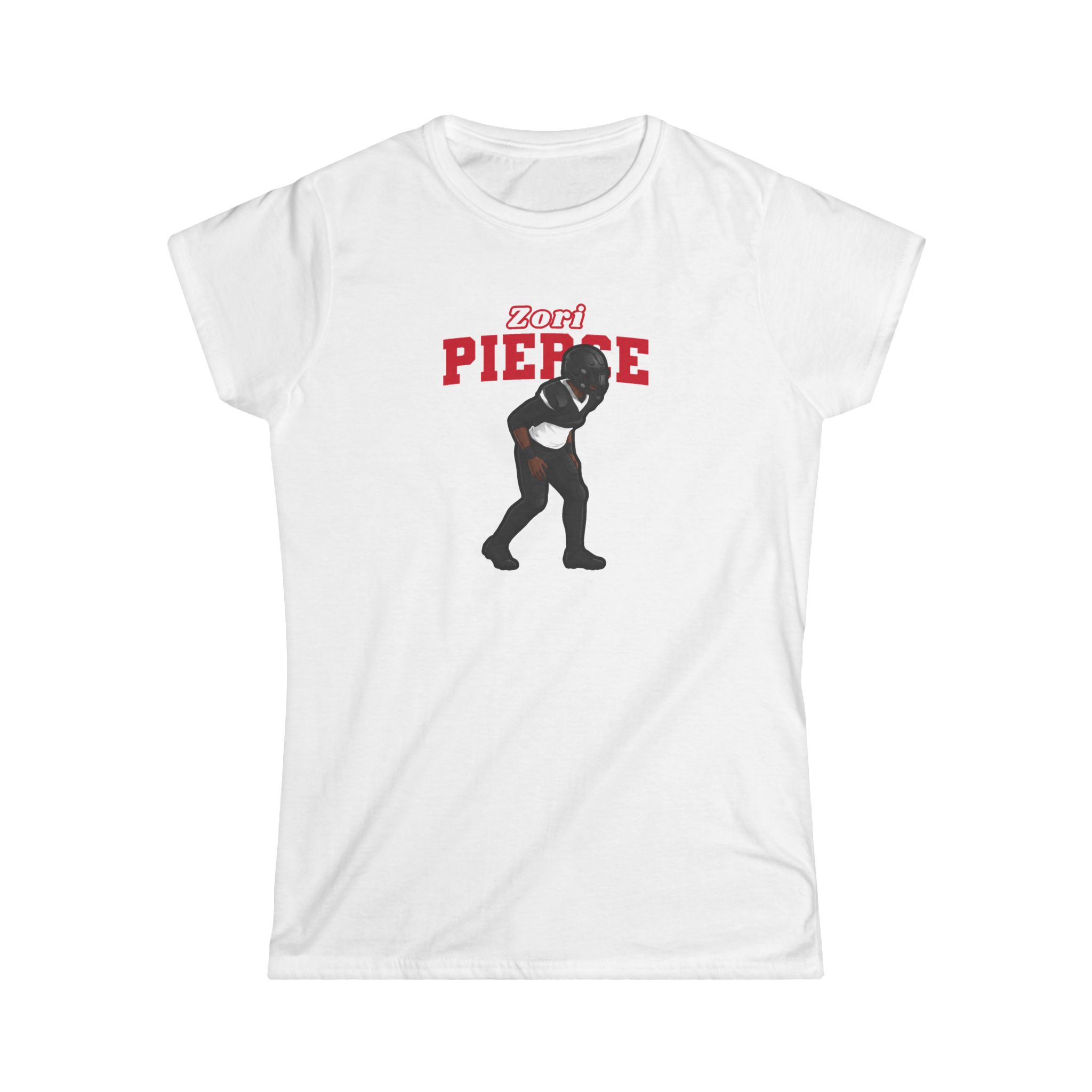 Women's Softstyle Tee — character_name_arch in White