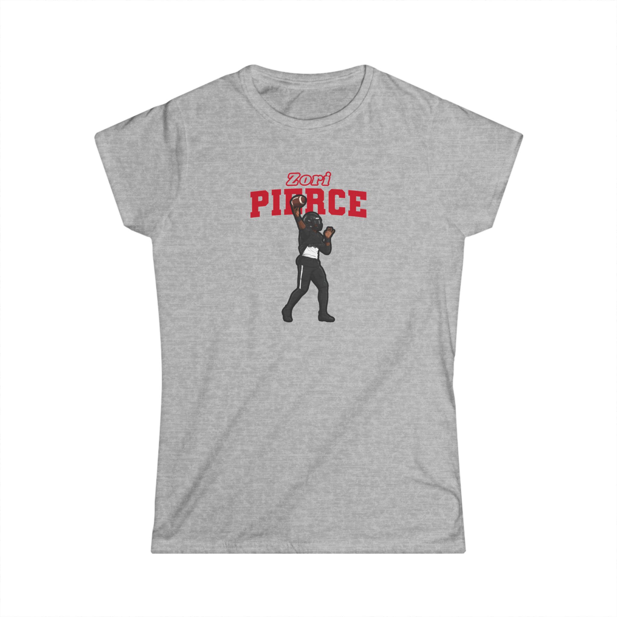 Women's Softstyle Tee — character_name_arch in Grey