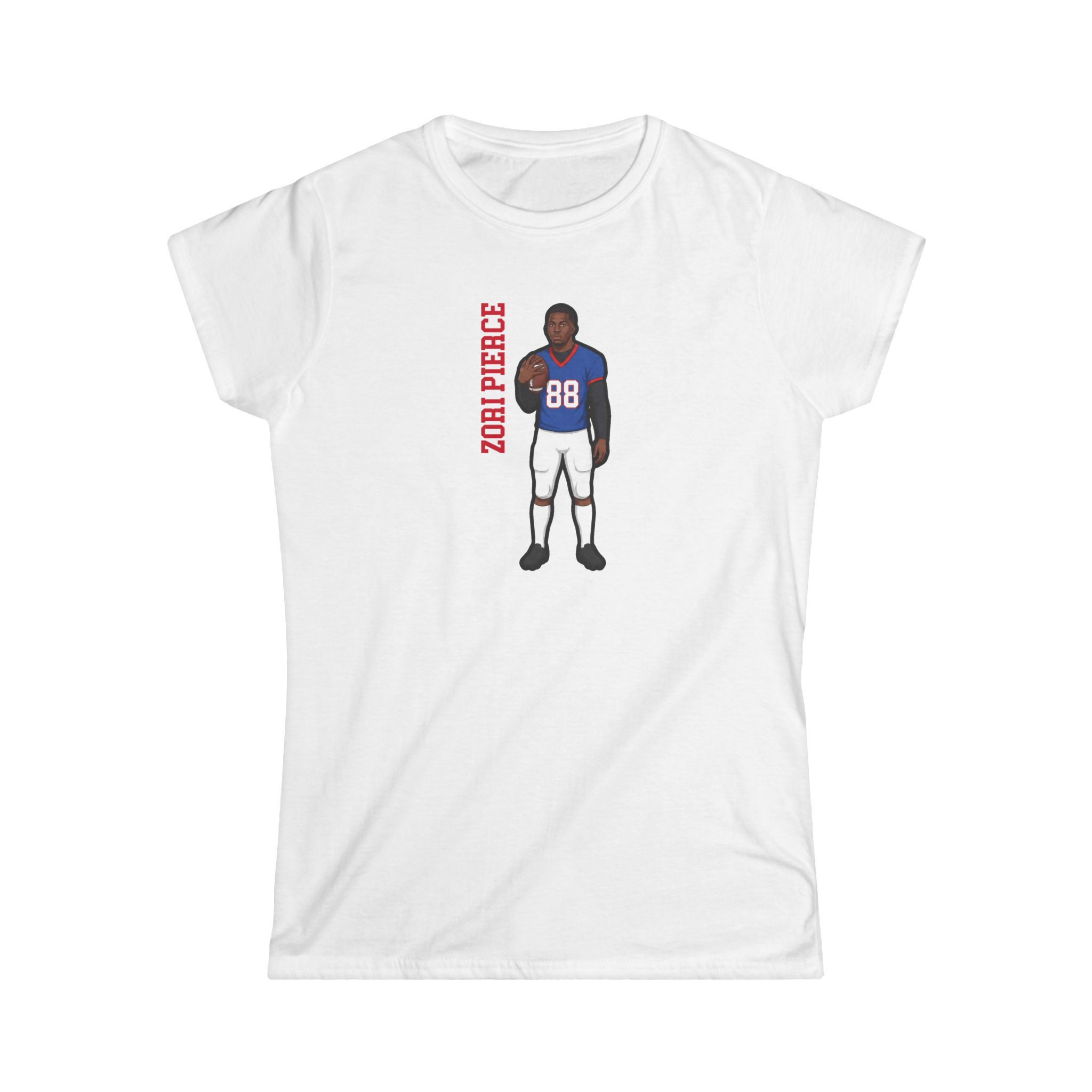 Women's Softstyle Tee — character_name_vertical in White
