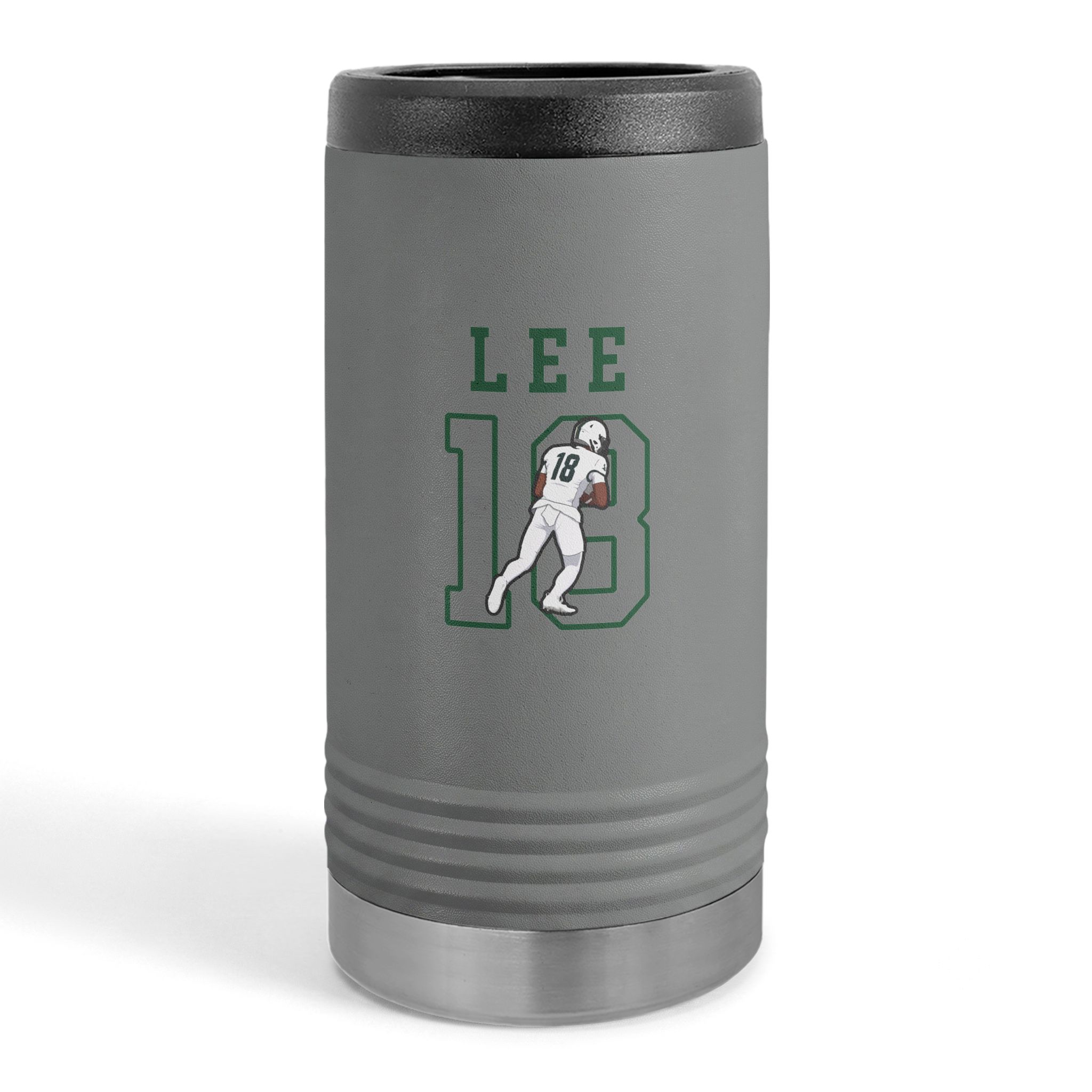 Slim Stainless Can Cooler — character_shirsey in Grey