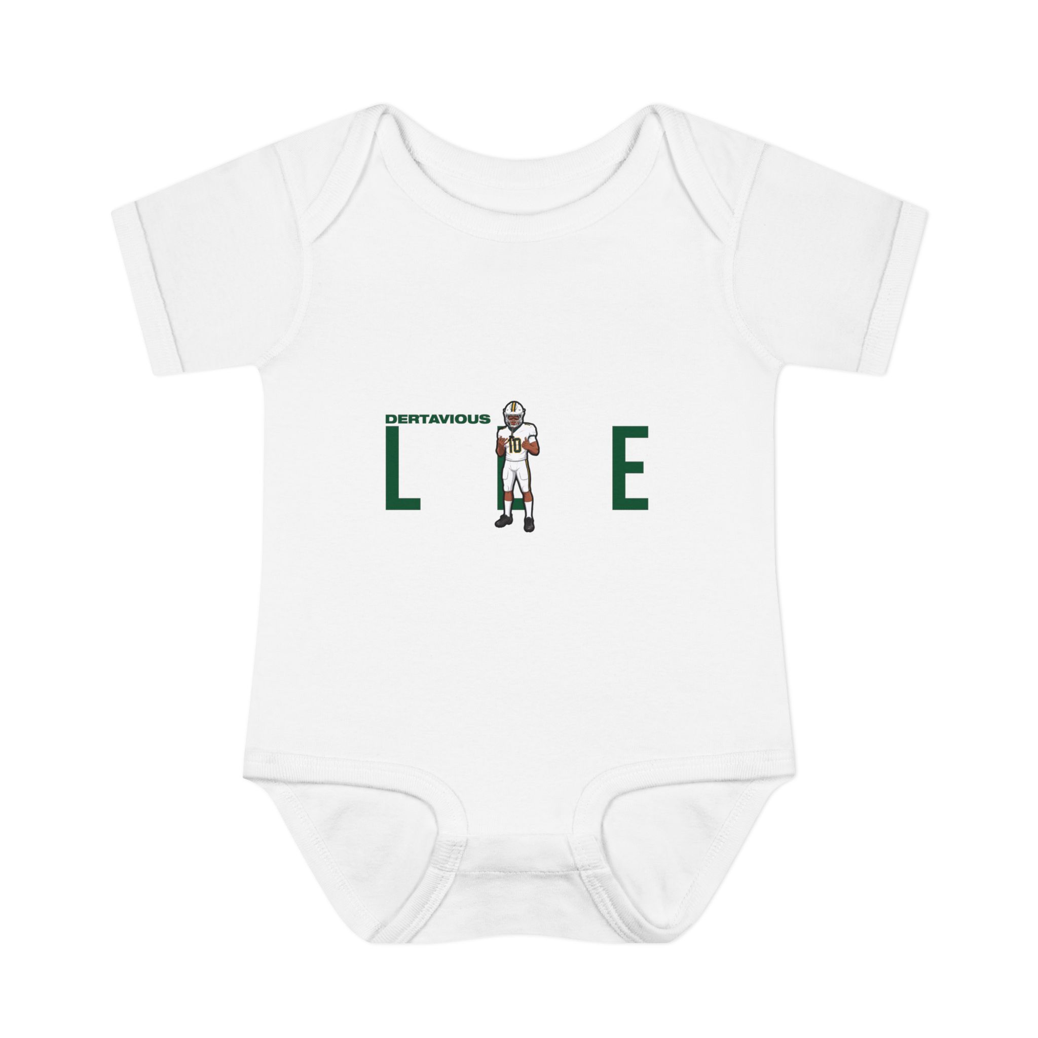 Baby Onesie — character_player_name in White