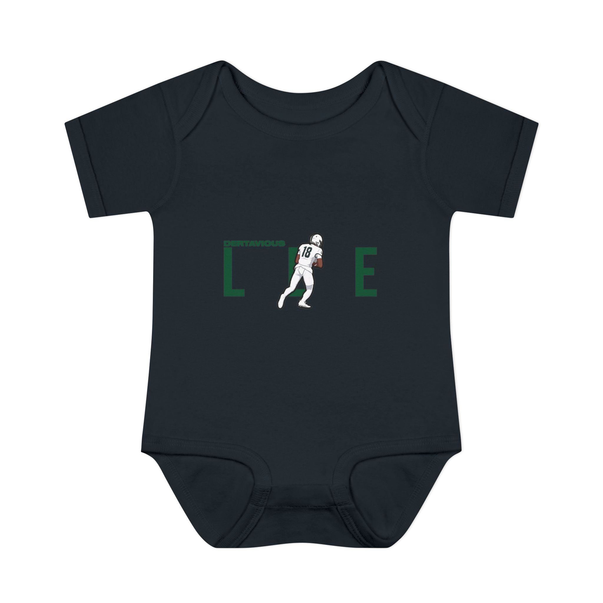 Baby Onesie — character_player_name in Black