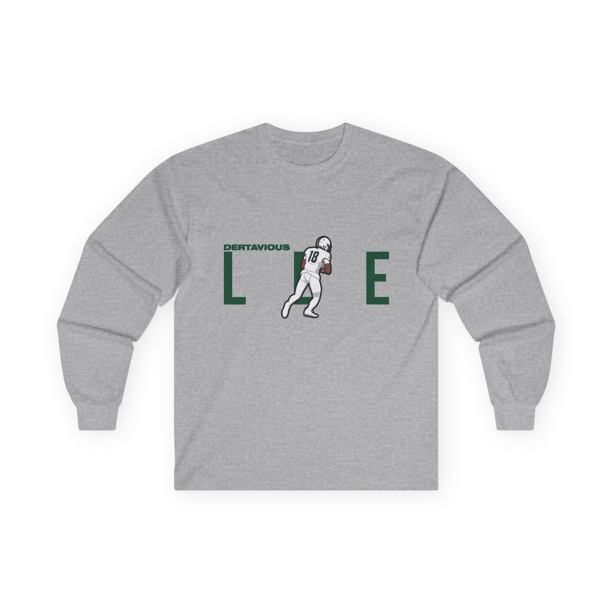 Long Sleeve Tee — character_player_name in Grey