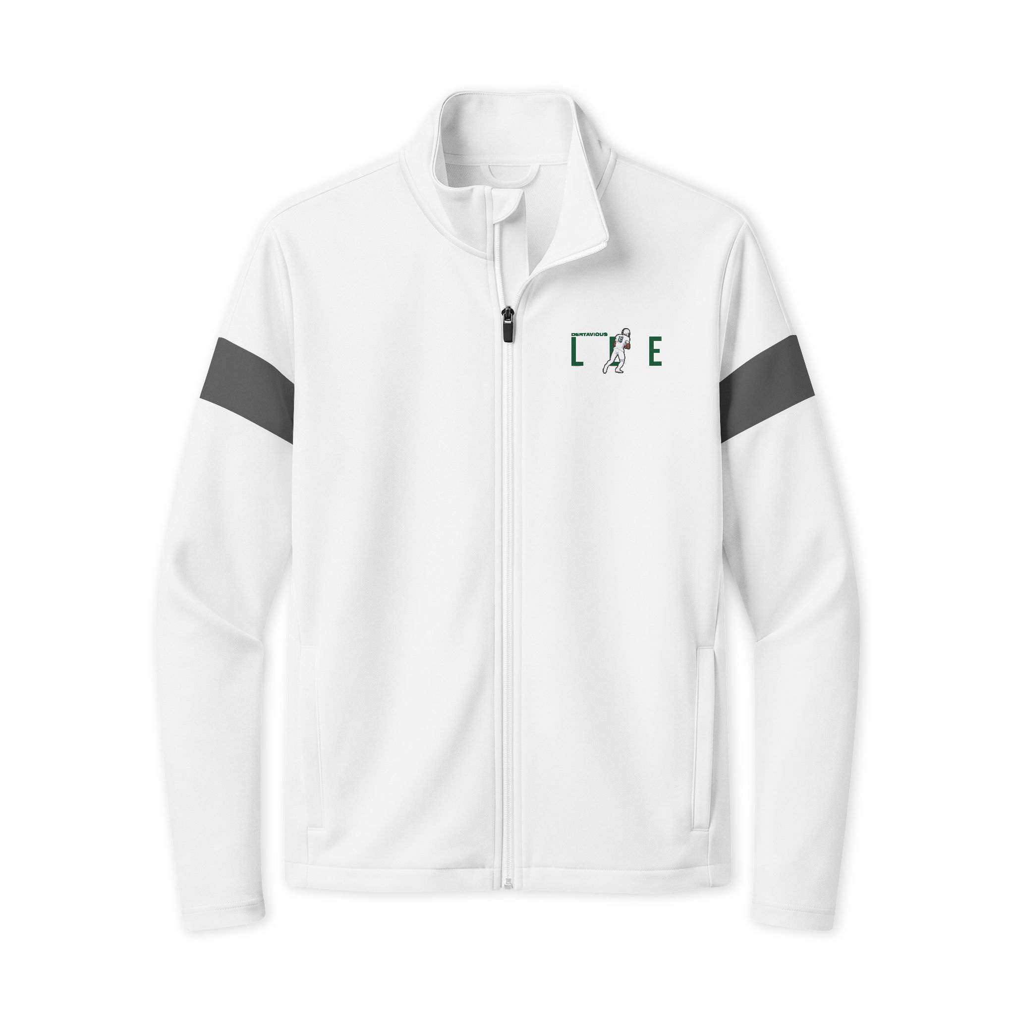 Travel Full-Zip Jacket — character_player_name in White/ Iron Grey