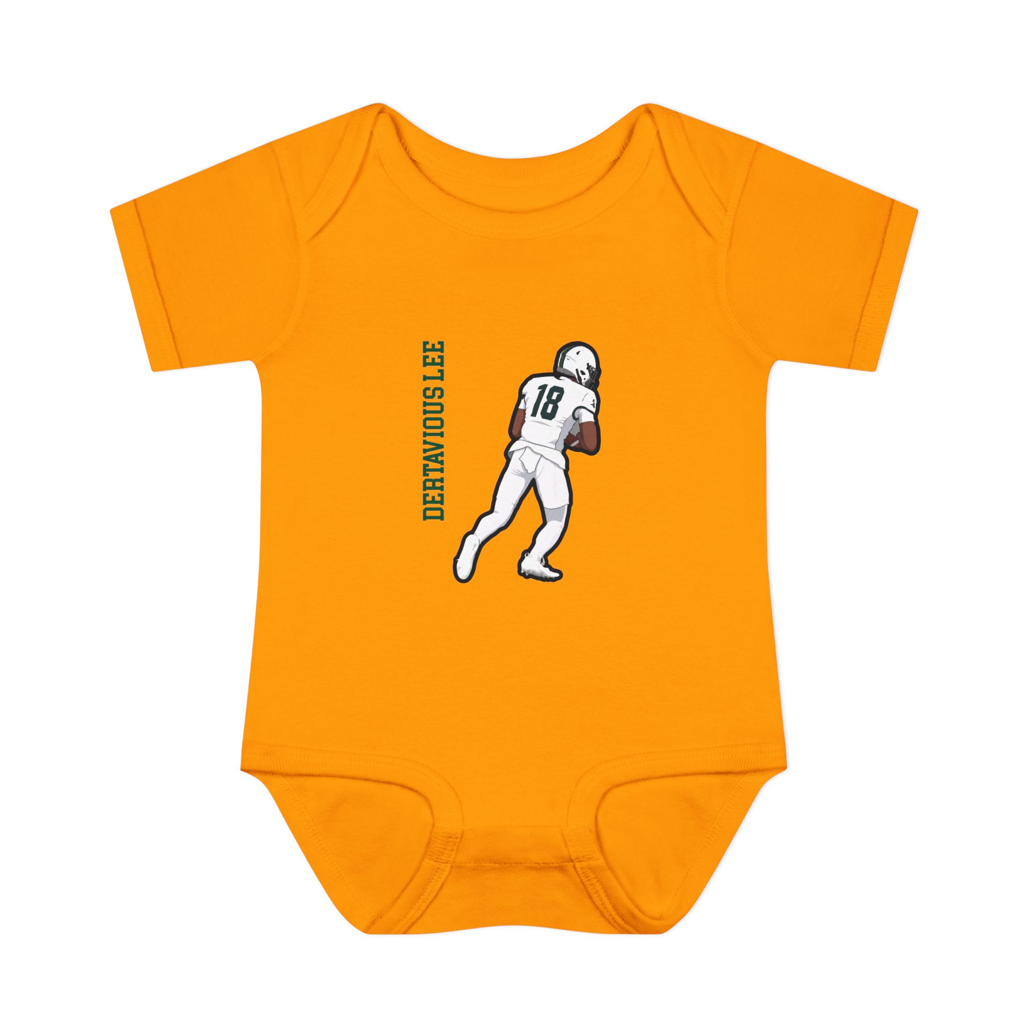 Baby Onesie — character_name_vertical in Gold