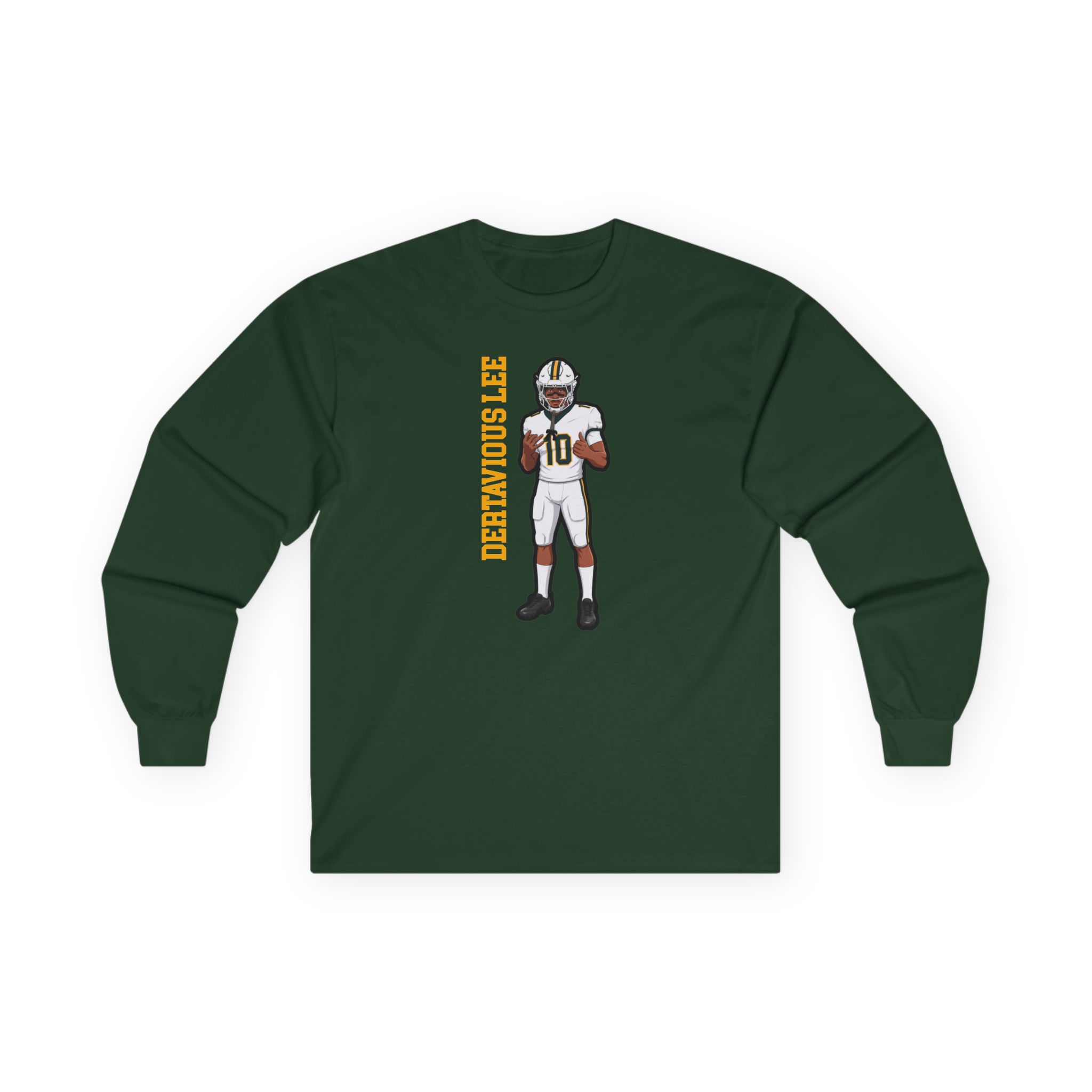 Long Sleeve Tee — character_name_vertical in Green