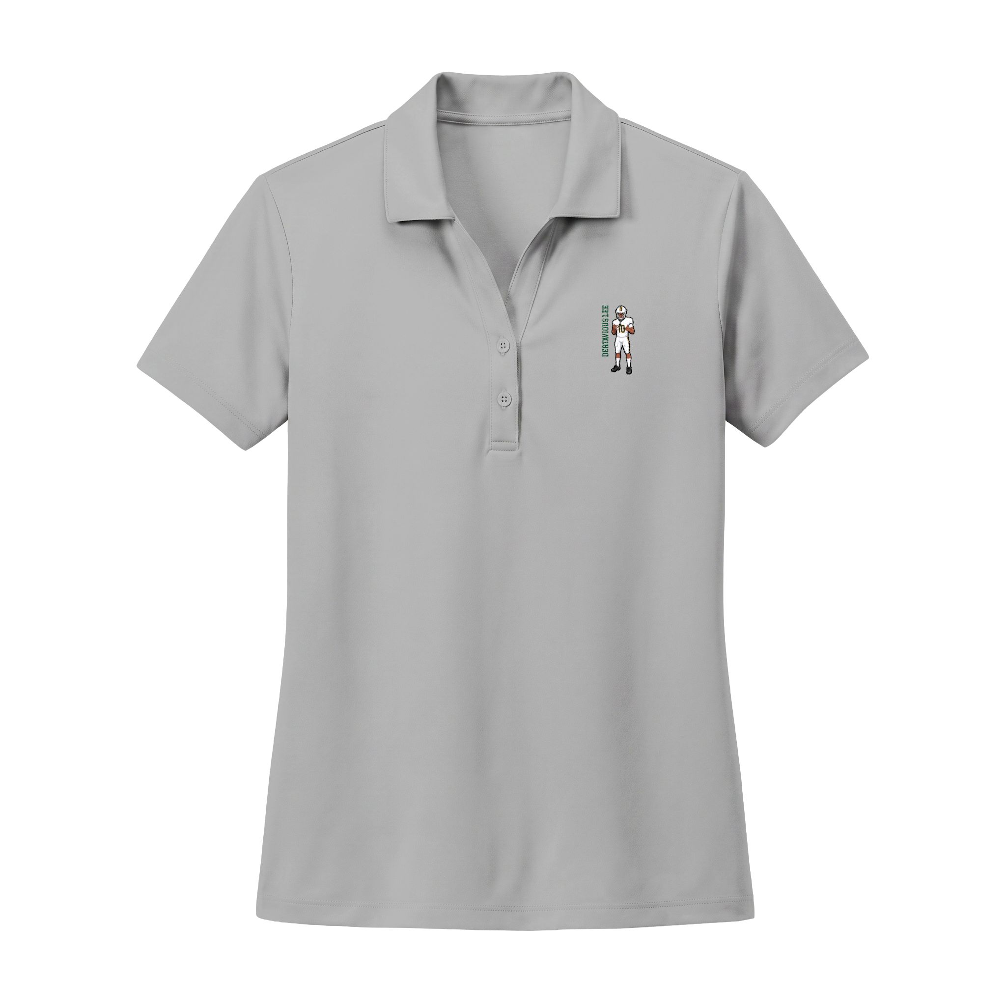 Women's Polo — character_name_vertical in Silver