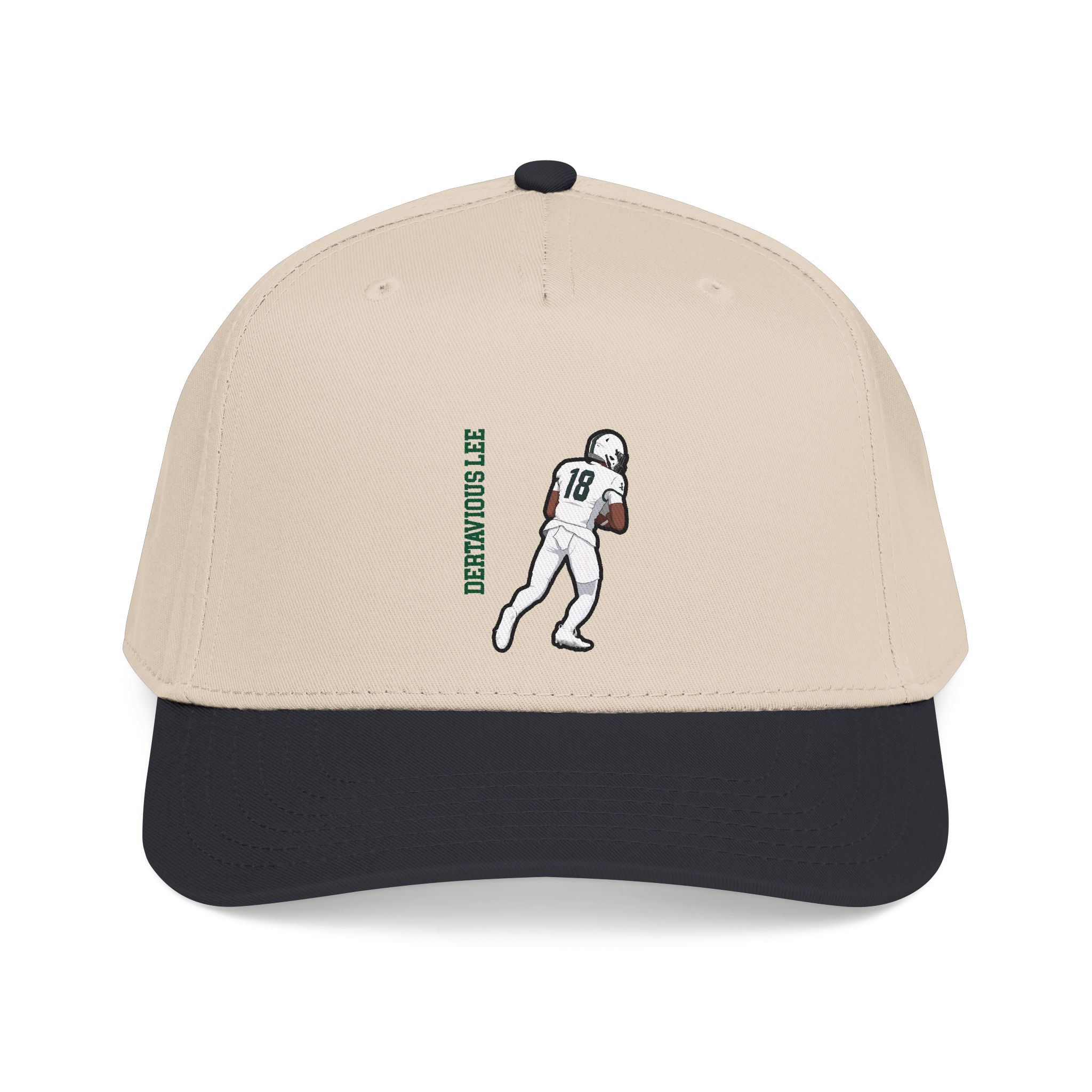 Baseball Cap — character_name_vertical in Black / Natural