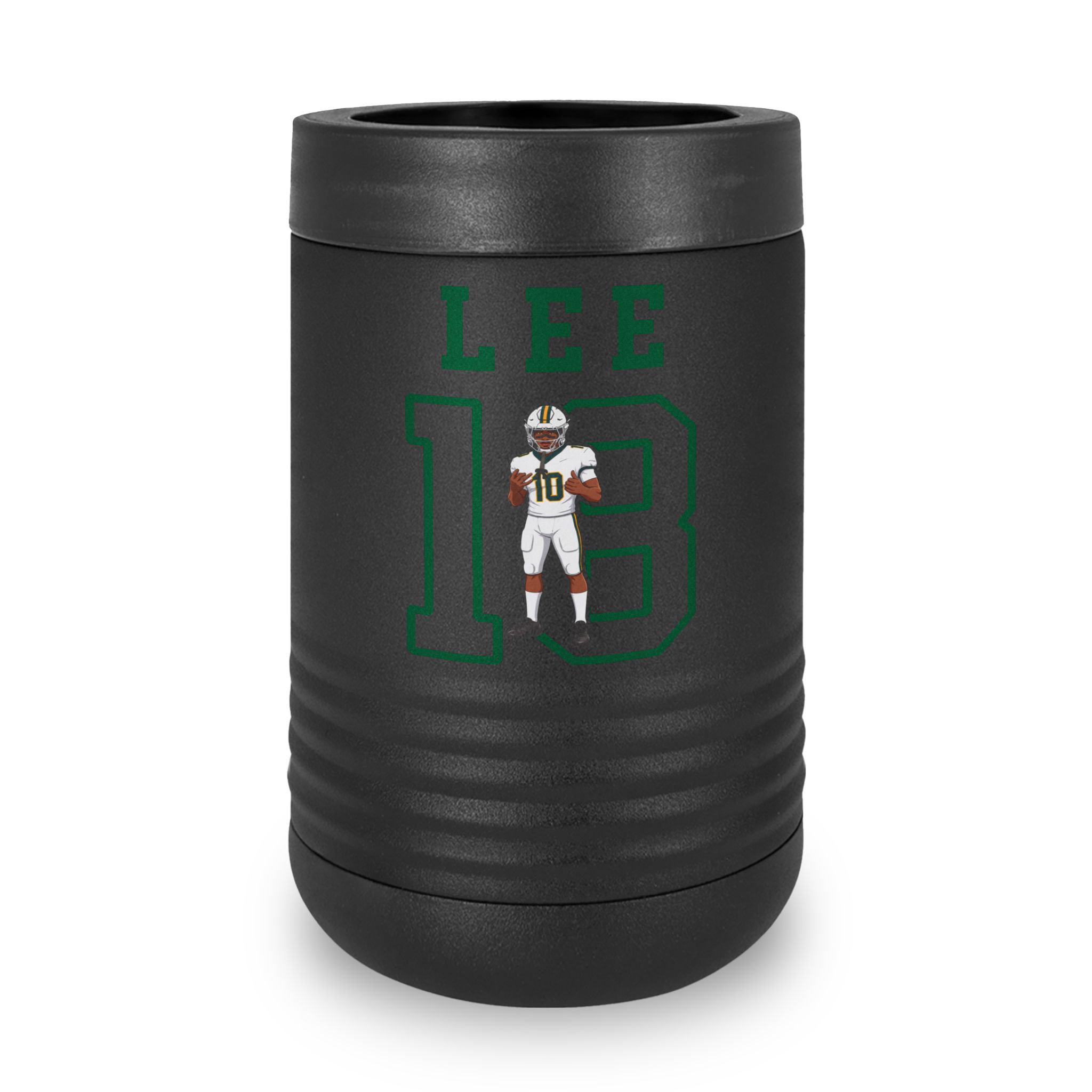 Stainless Can Cooler — character_shirsey in Black