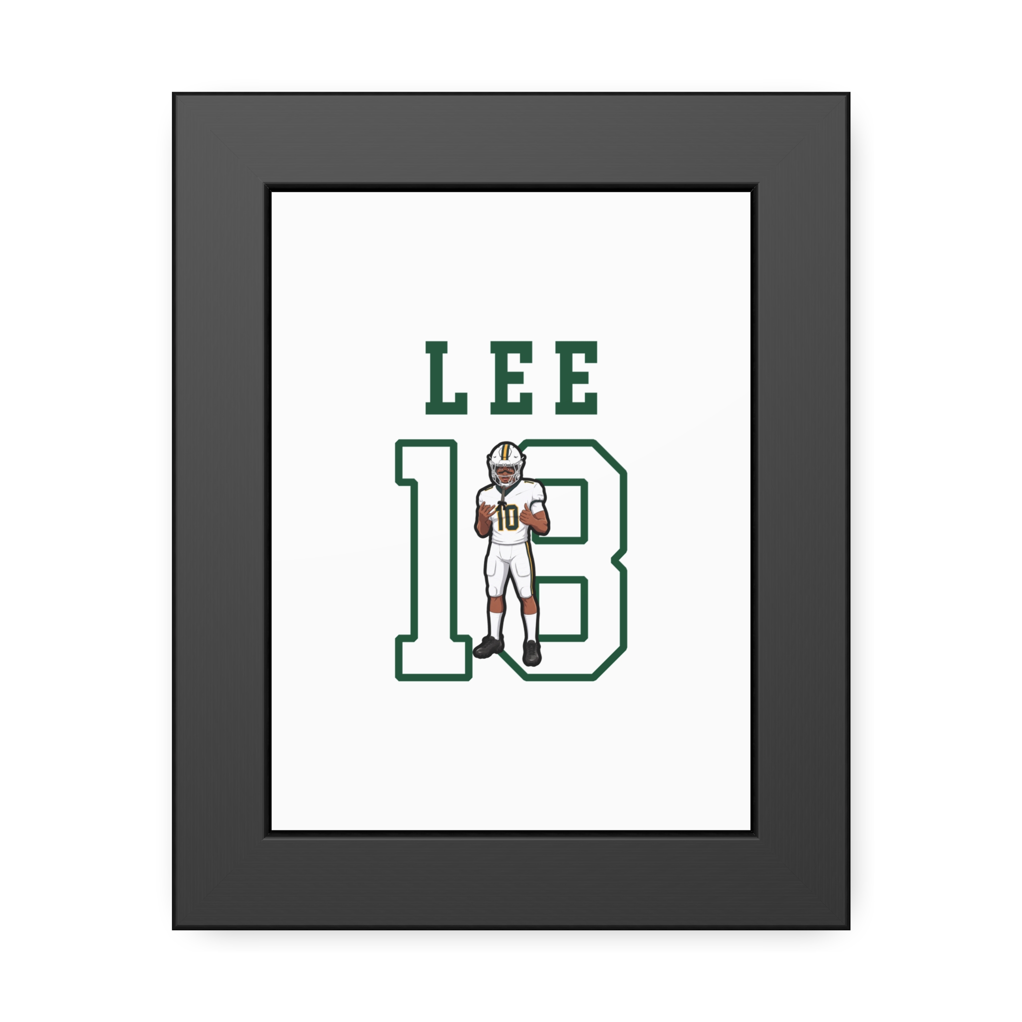 Framed Poster — character_shirsey in Black