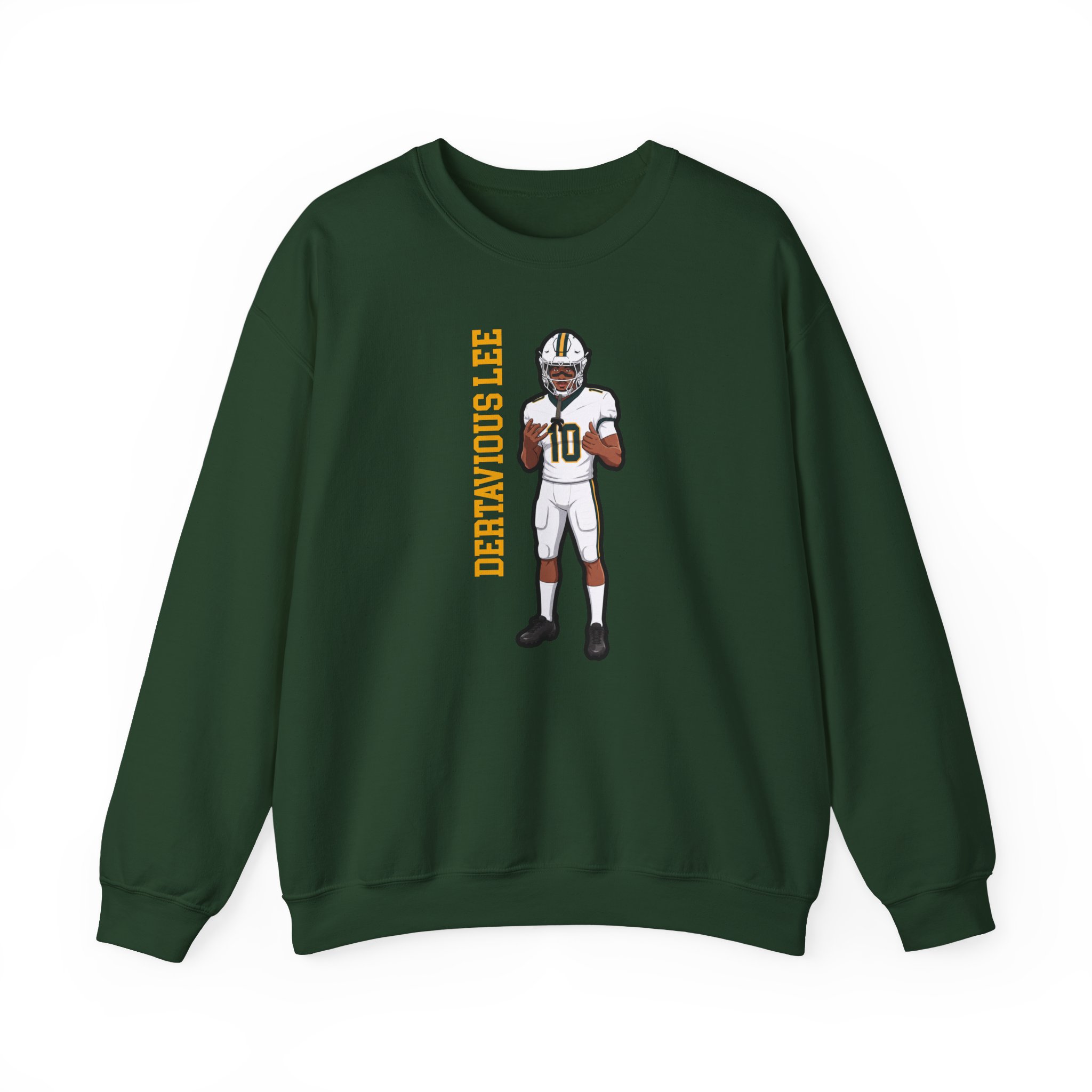 Crewneck Sweatshirt — character_name_vertical in Green