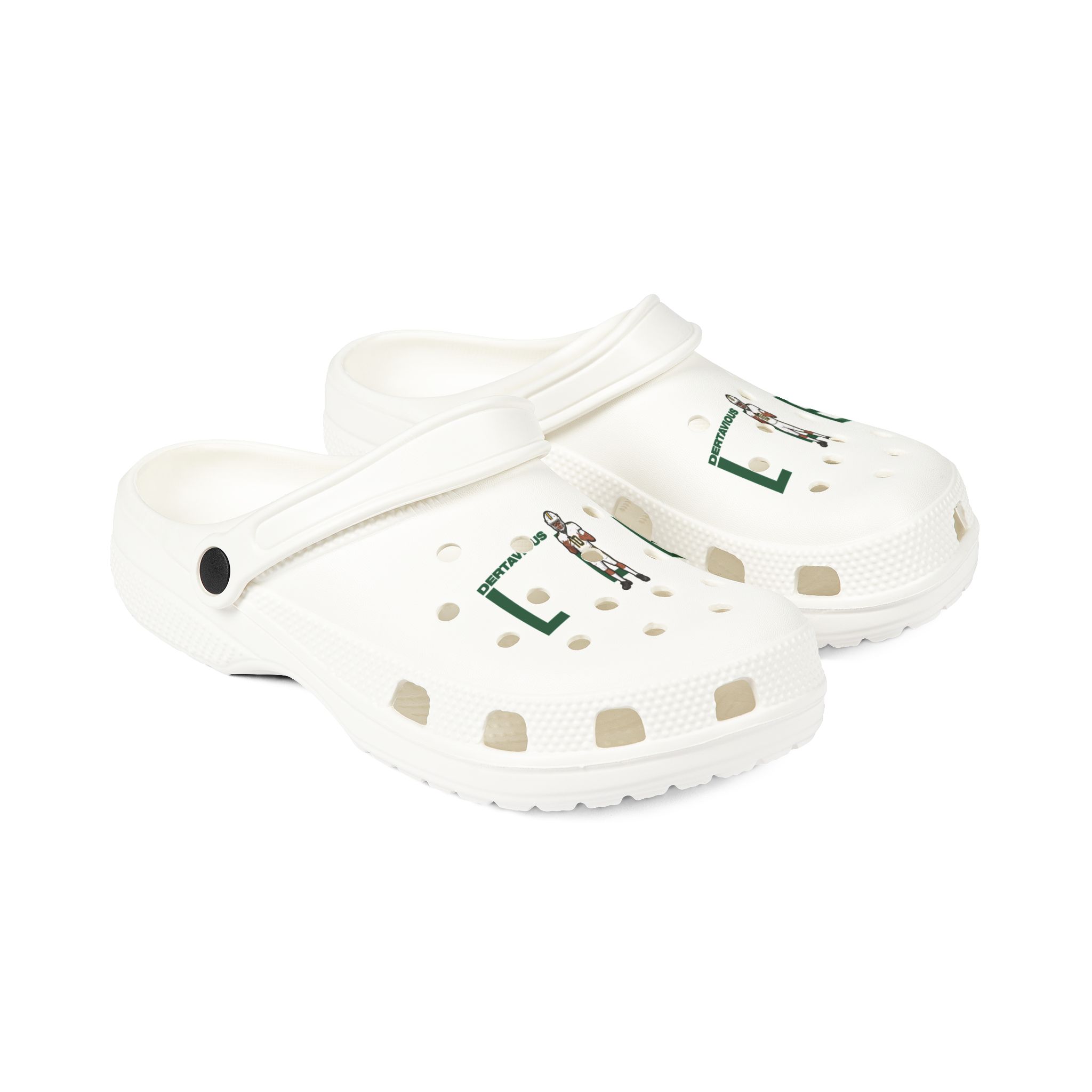 Rubber Clogs — character_player_name in White