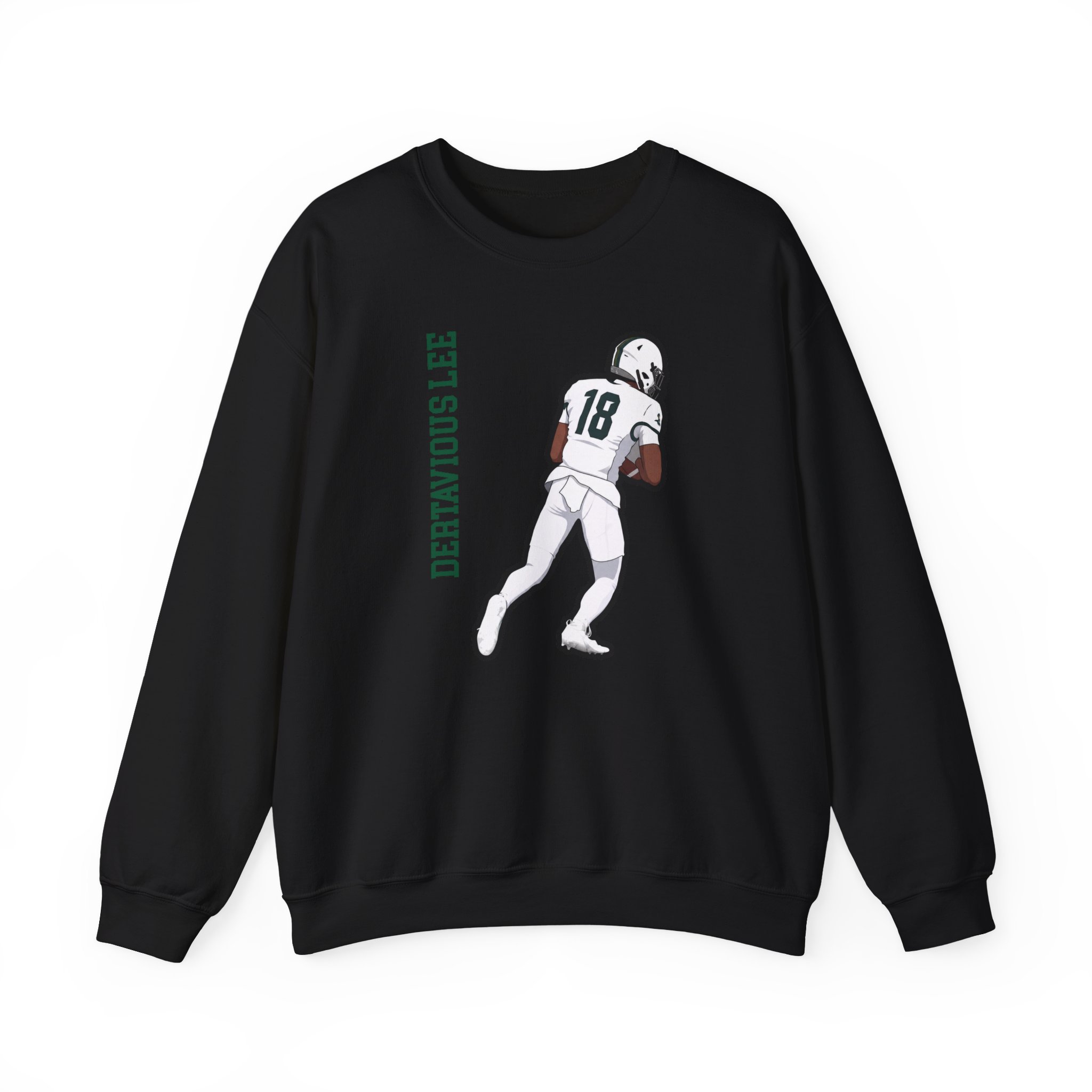 Crewneck Sweatshirt — character_name_vertical in Black