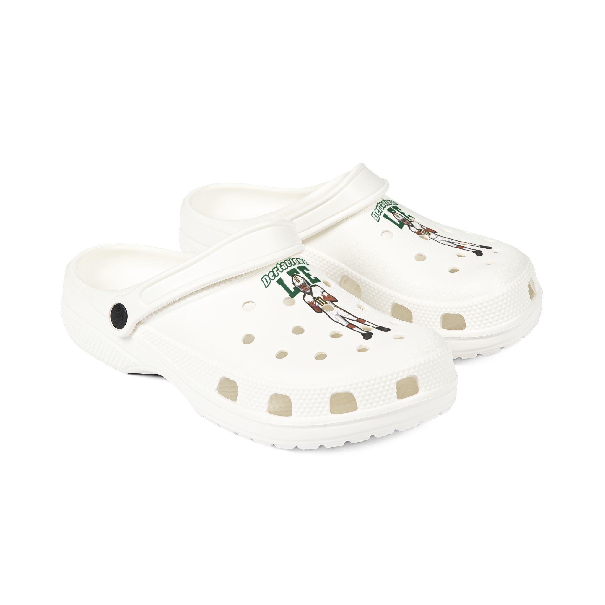 Rubber Clogs — character_name_arch in White