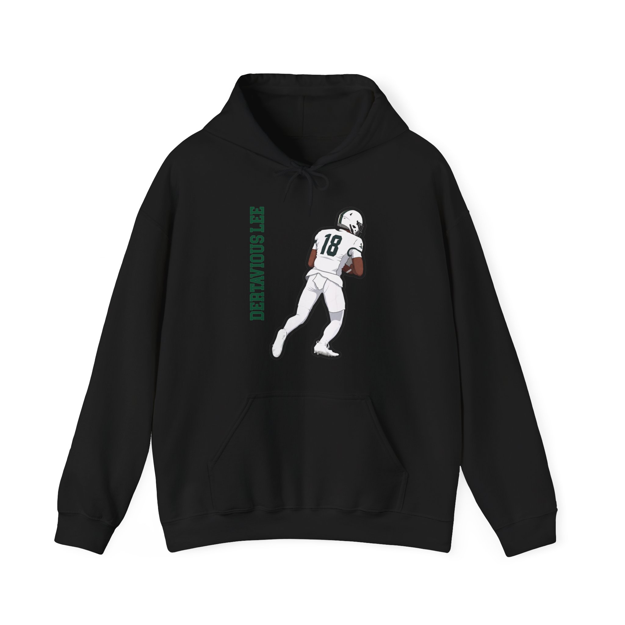 Hoodie — character_name_vertical in Black